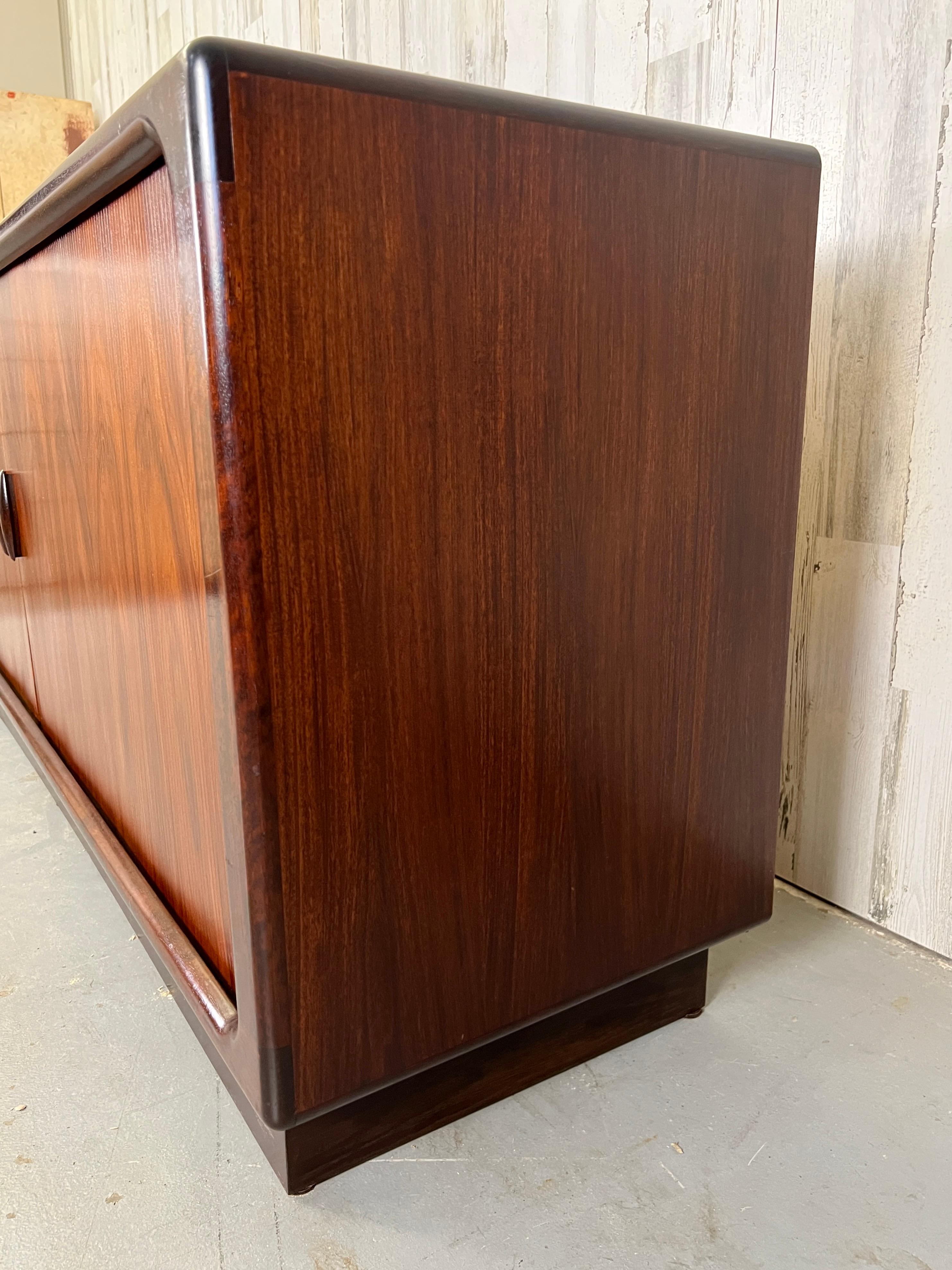 Rosewood Tambour Door Credenza by Dyrlund For Sale 5