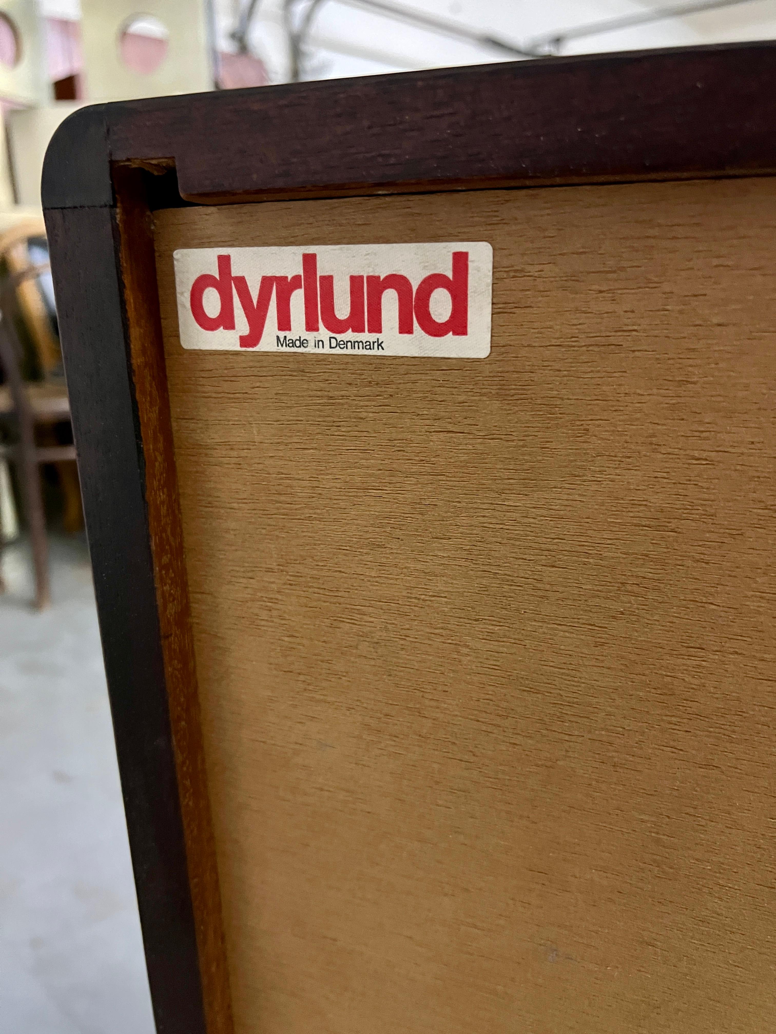Rosewood Tambour Door Credenza by Dyrlund    For Sale 11
