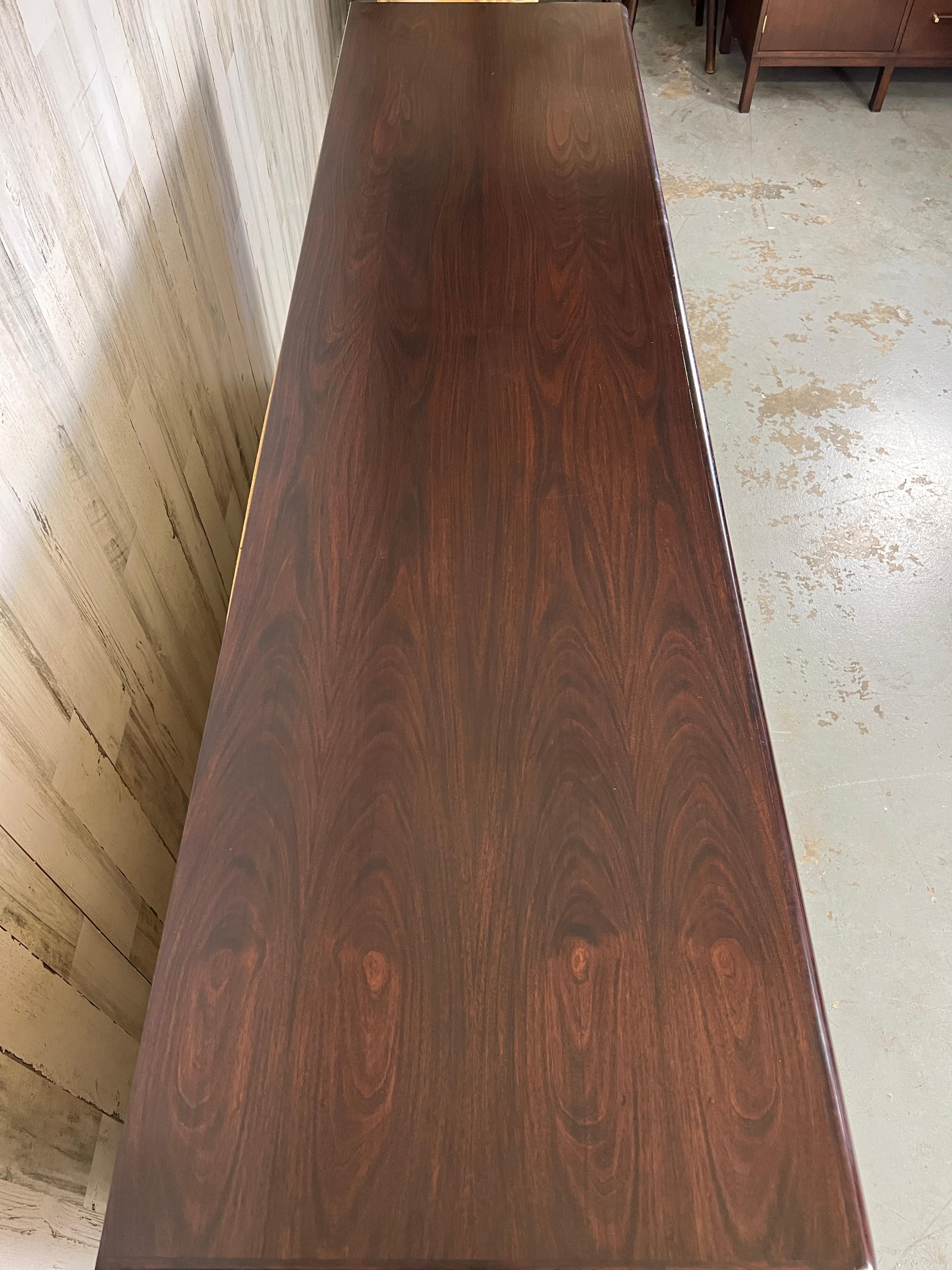 Scandinavian Modern Rosewood Tambour Door Credenza by Dyrlund For Sale
