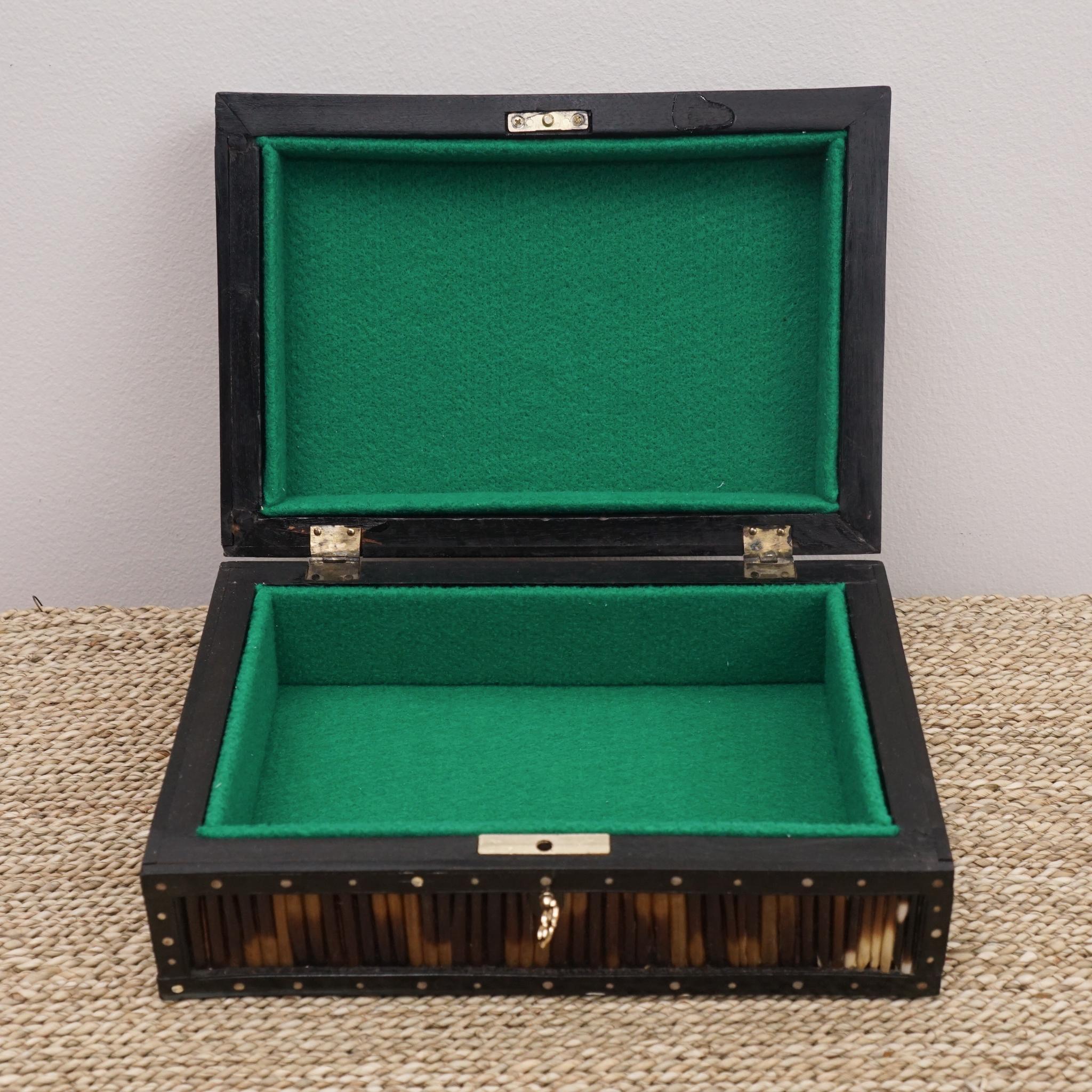 Woodwork Rosewood Tea Caddy with Ebony, Ivory and Porcupine Quill Detailing For Sale