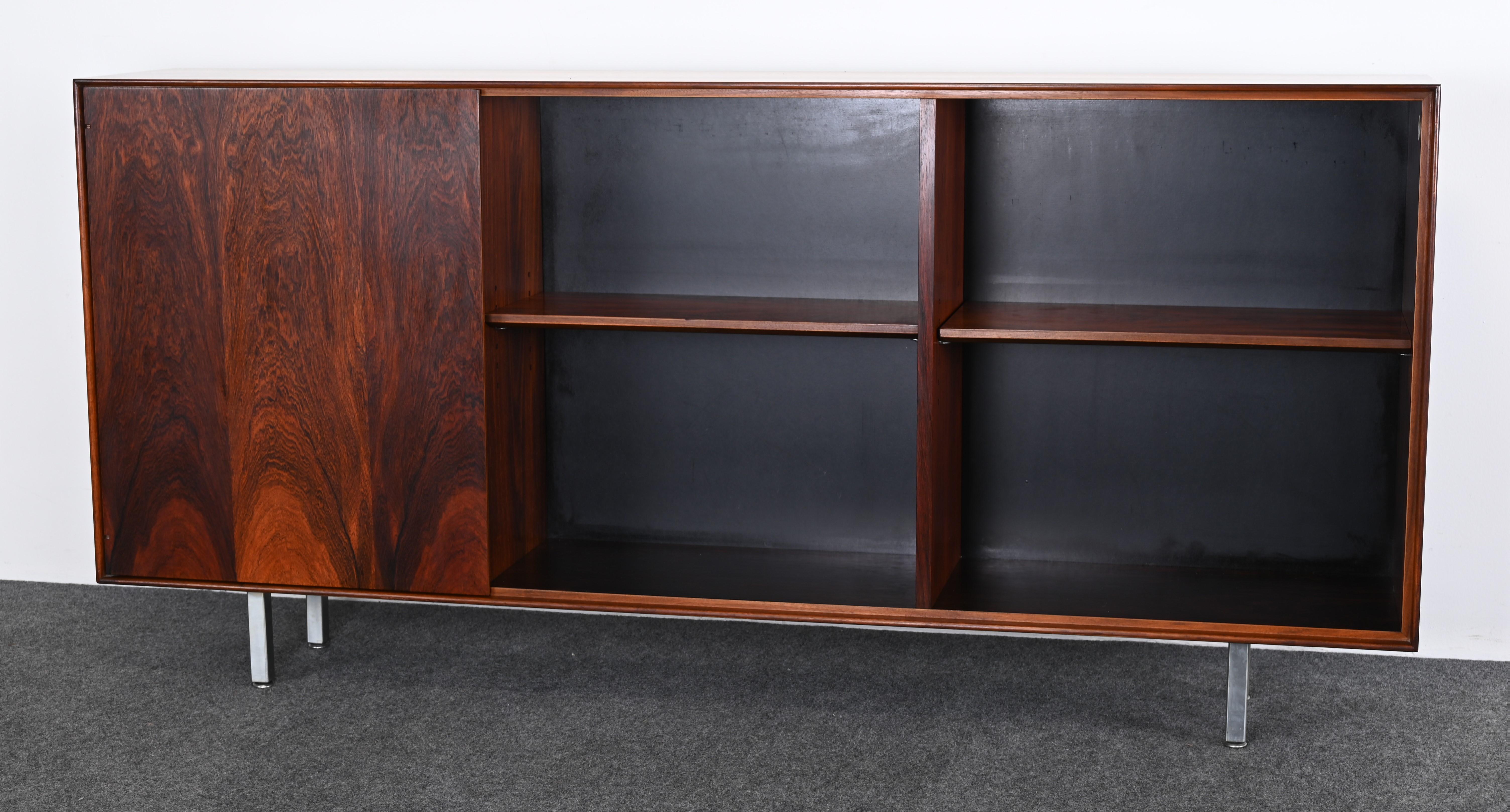 Rosewood Thin Edge Bookshelf by George Nelson for Herman Miller, 1950s For Sale 8