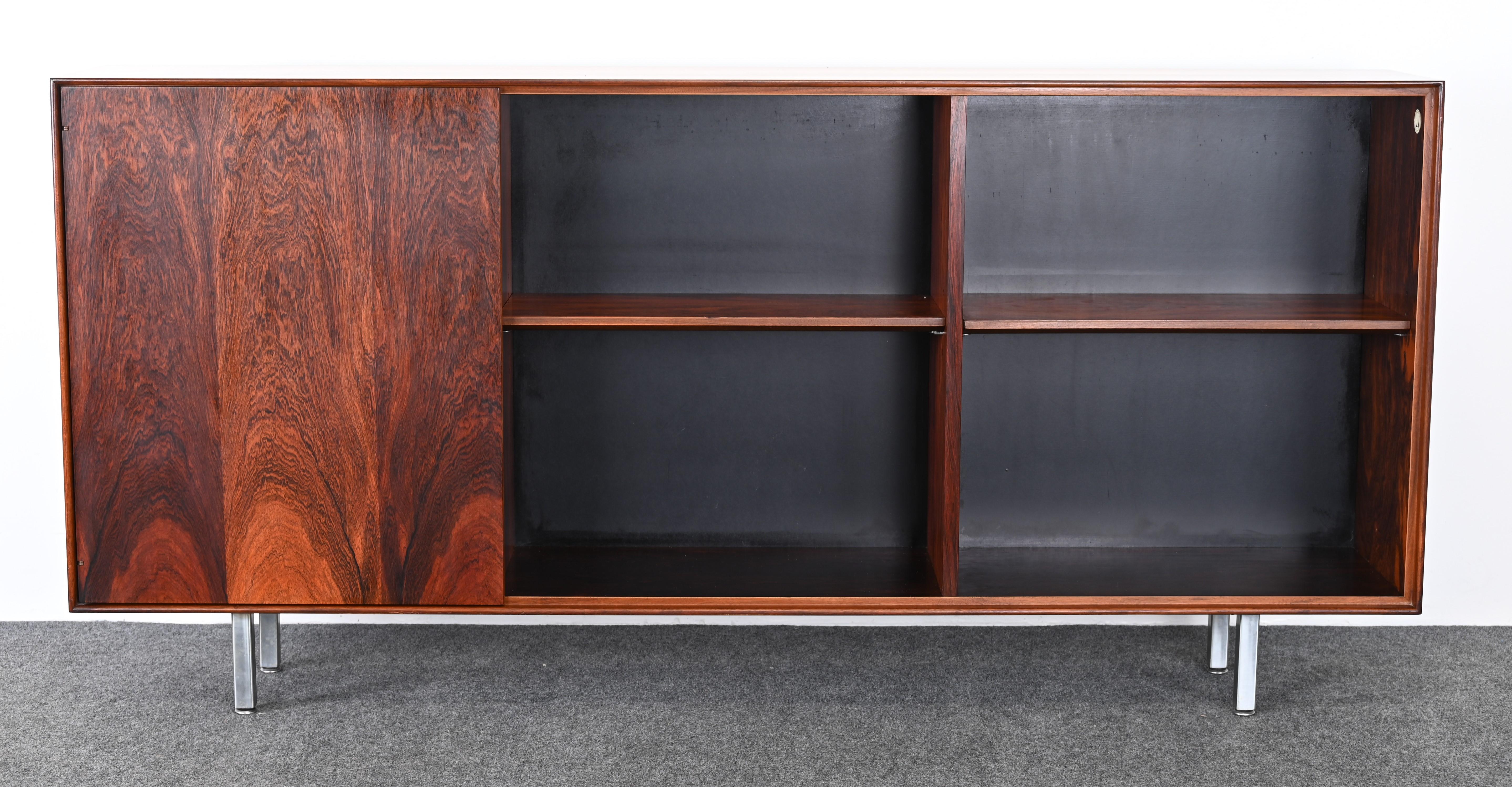 American Rosewood Thin Edge Bookshelf by George Nelson for Herman Miller, 1950s For Sale