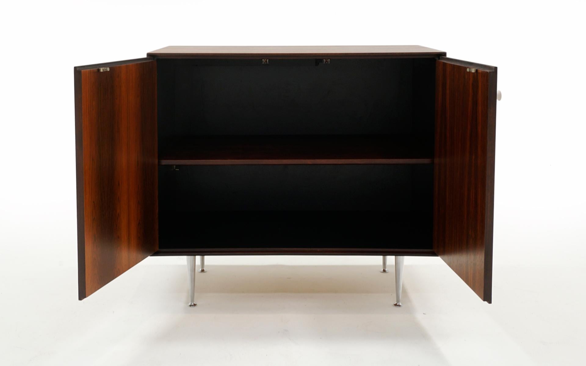 Mid-20th Century Rosewood Thin Edge Cabinet by George Nelson for Herman Miller, Beautiful Example For Sale