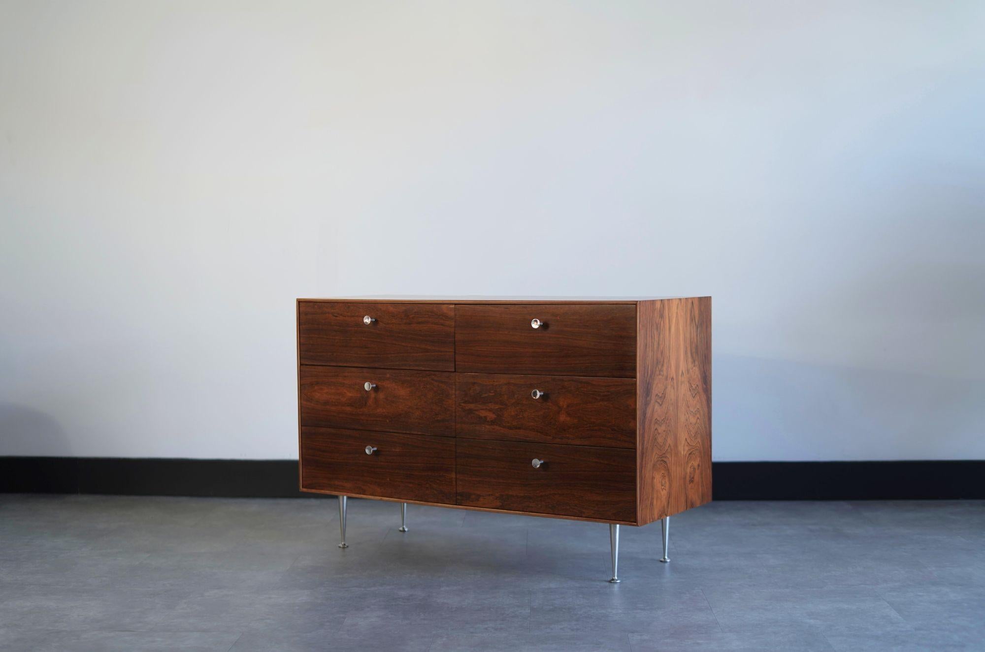 Mid-Century Modern Rosewood Thin Edge Dresser by George Nelson for Herman Miller, C. 1950s For Sale