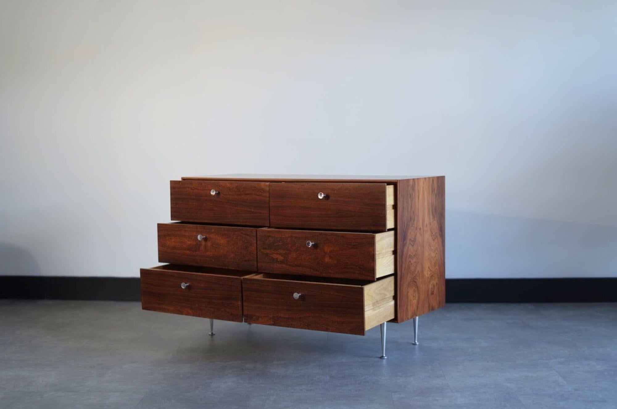 American Rosewood Thin Edge Dresser by George Nelson for Herman Miller, C. 1950s For Sale