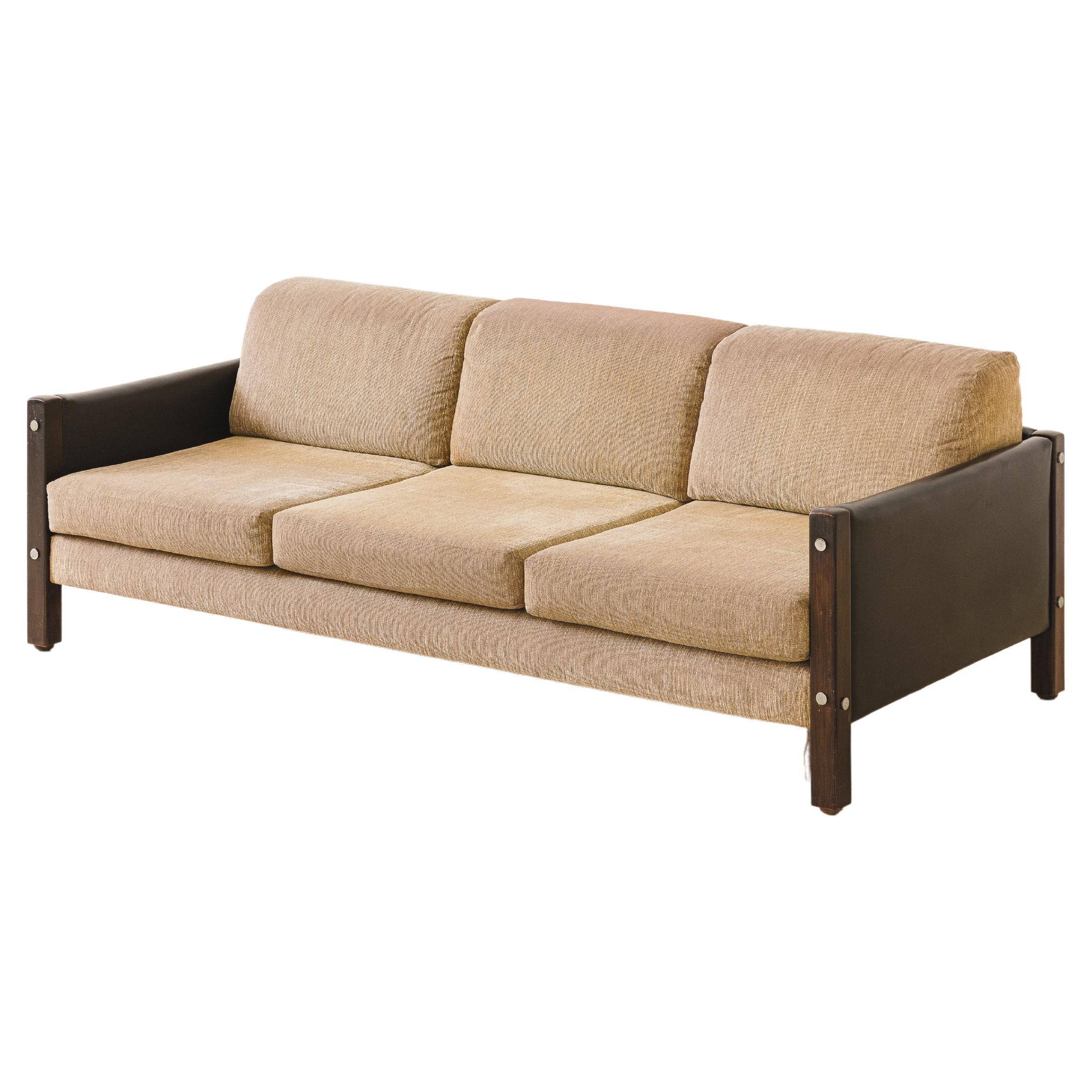 Rosewood Three-Seat Millor Sofa, Sergio Rodrigues Modern Design, Brazil, 1960s