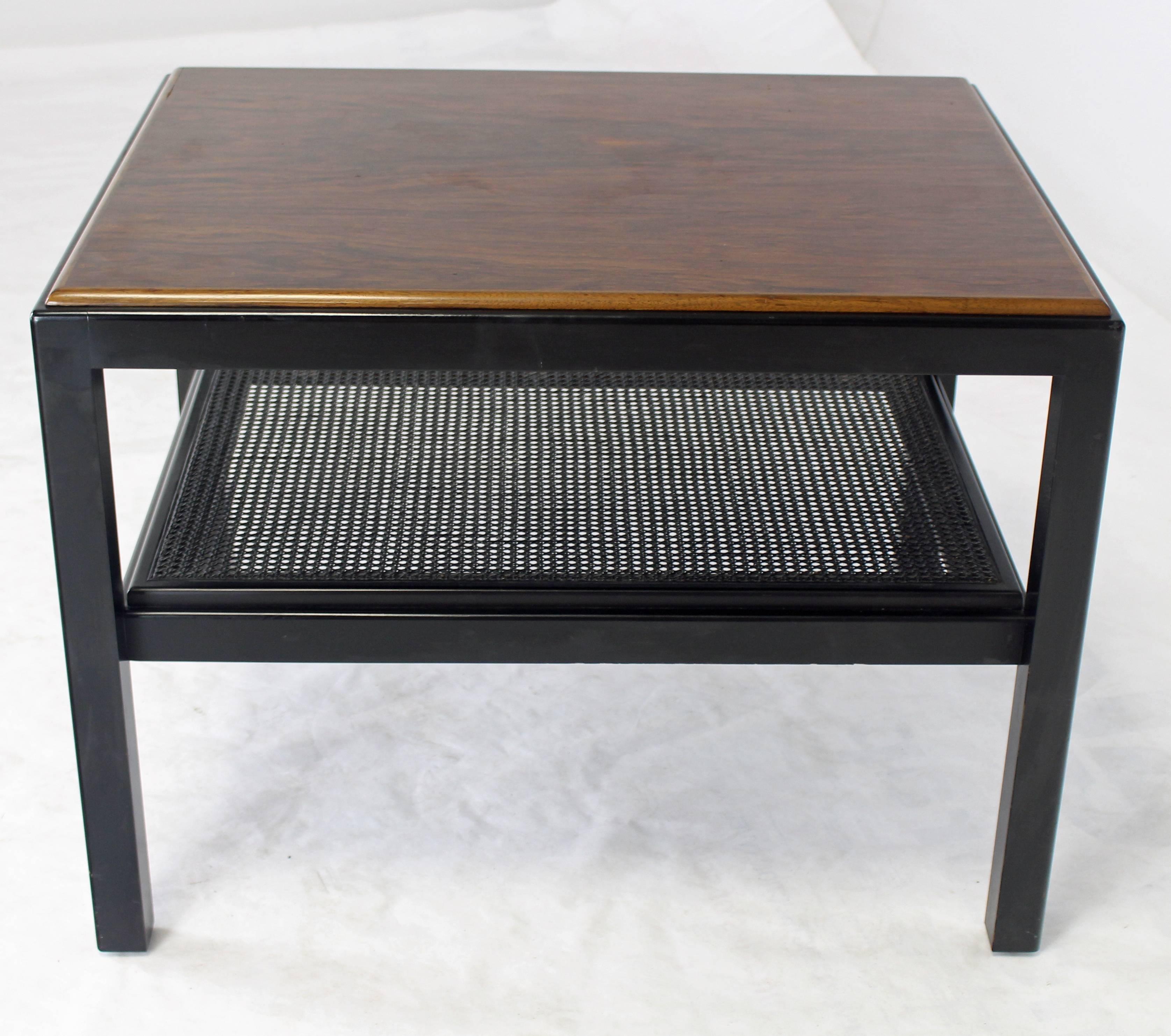 Mid-Century Modern rectangular shape rosewood end table.