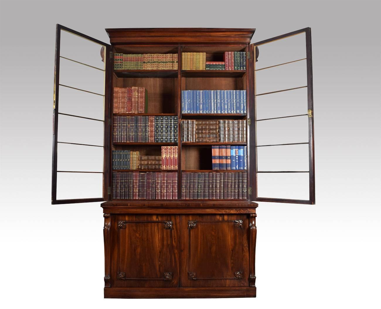 Regency Two-Door Library Bookcase For Sale
