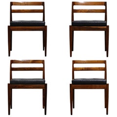 Rosewood "Universe" Chairs by Kai Kristiansen for Magnus Olesen, Signed Set of 4