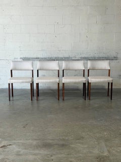 Rosewood Upholstered Dining Chairs Set of 4 Vintage Mid-Century Modern 1960s