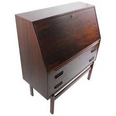 Rosewood Vi-Ma Mobler Drop Front Danish Modern Desk