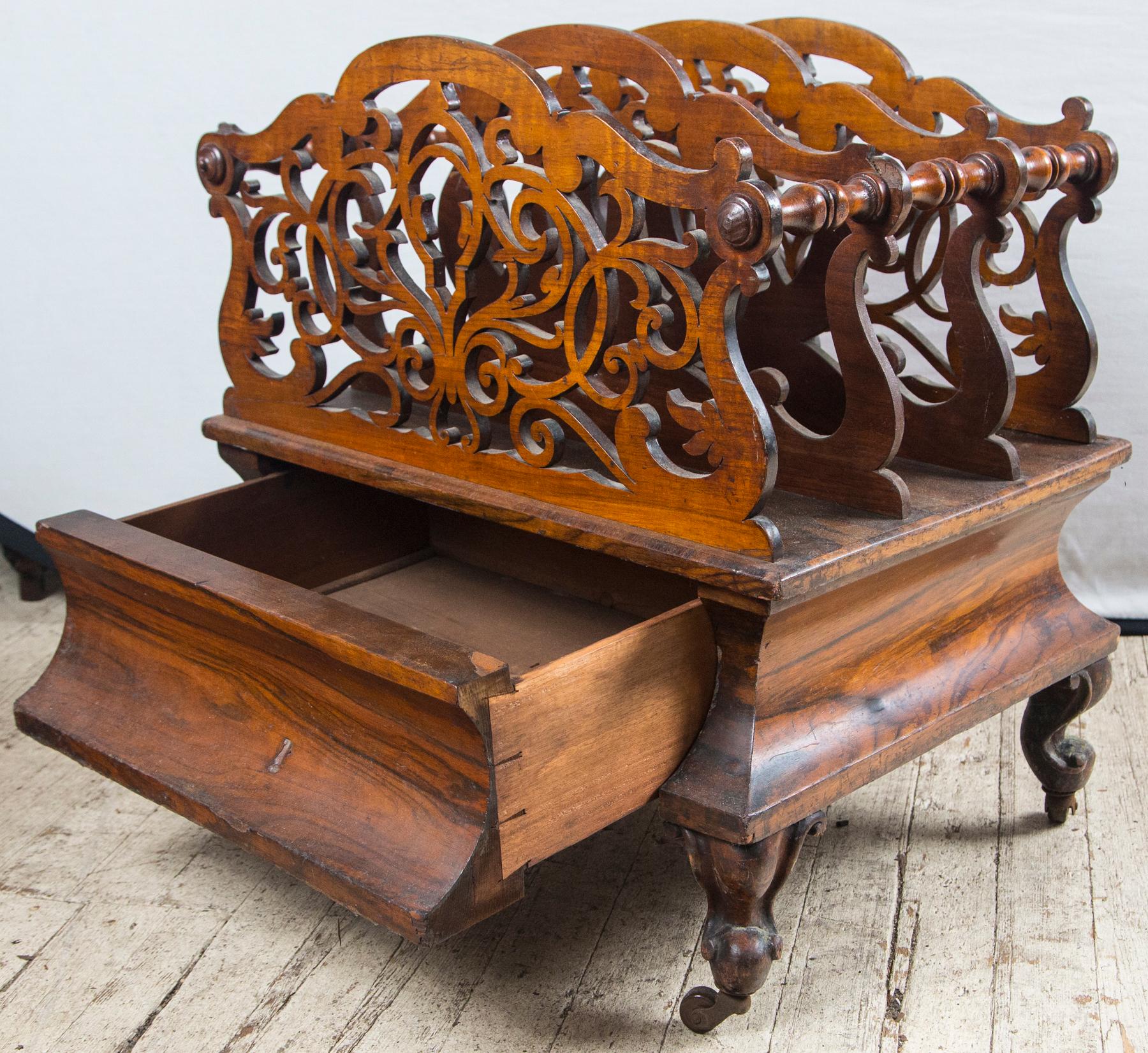 British Rosewood Victorian Canterbury For Sale