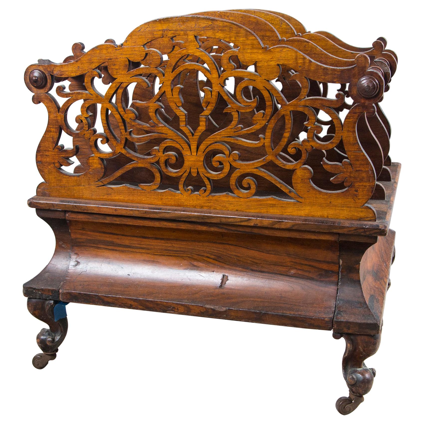 Rosewood Victorian Canterbury For Sale