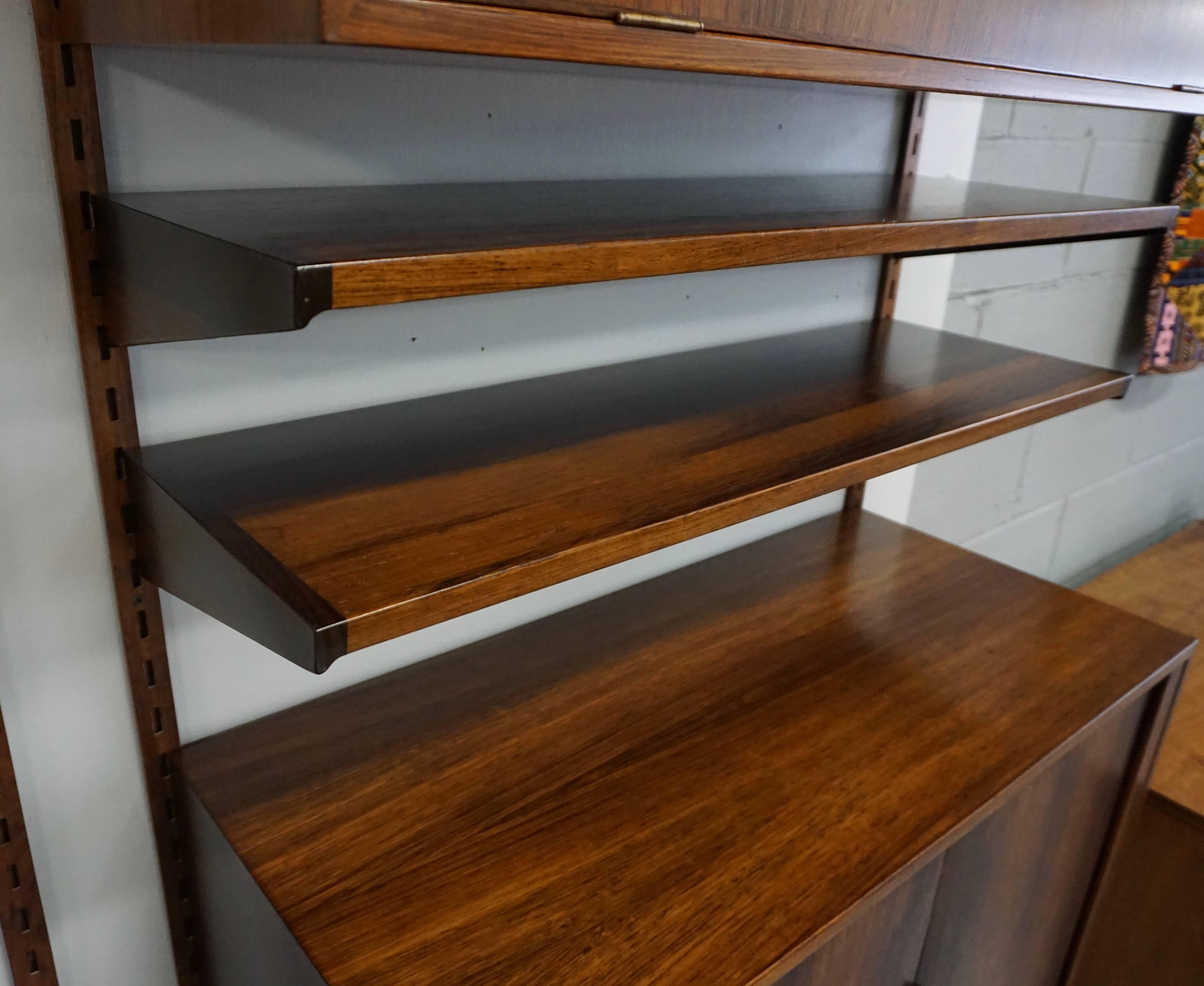 Rosewood Wall System by Kai Kristiansen In Good Condition For Sale In Hudson, NY