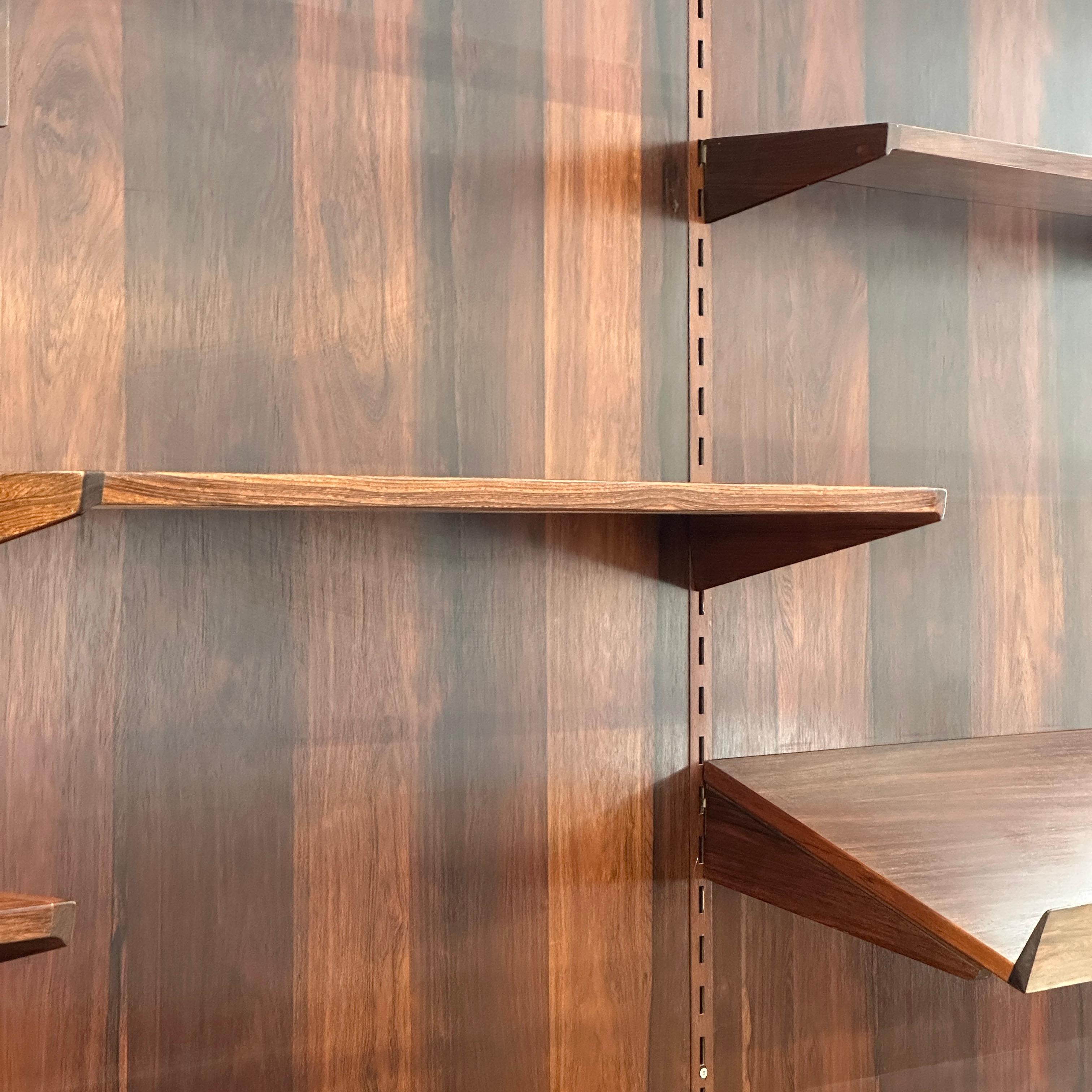 Rosewood Wall Unit by Kai Kristiansen for FM Møbler, 1960s 3