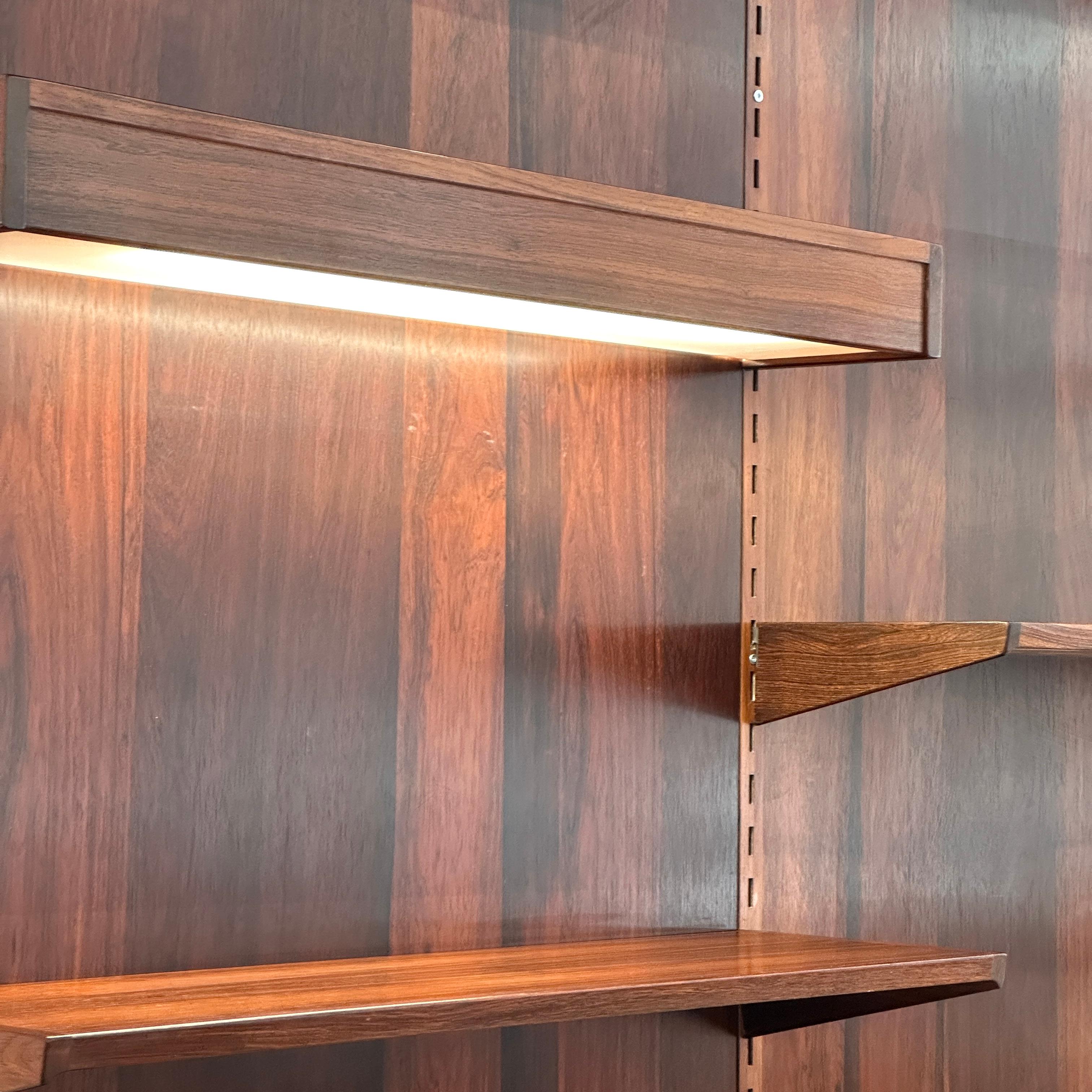 Rosewood Wall Unit by Kai Kristiansen for FM Møbler, 1960s 4