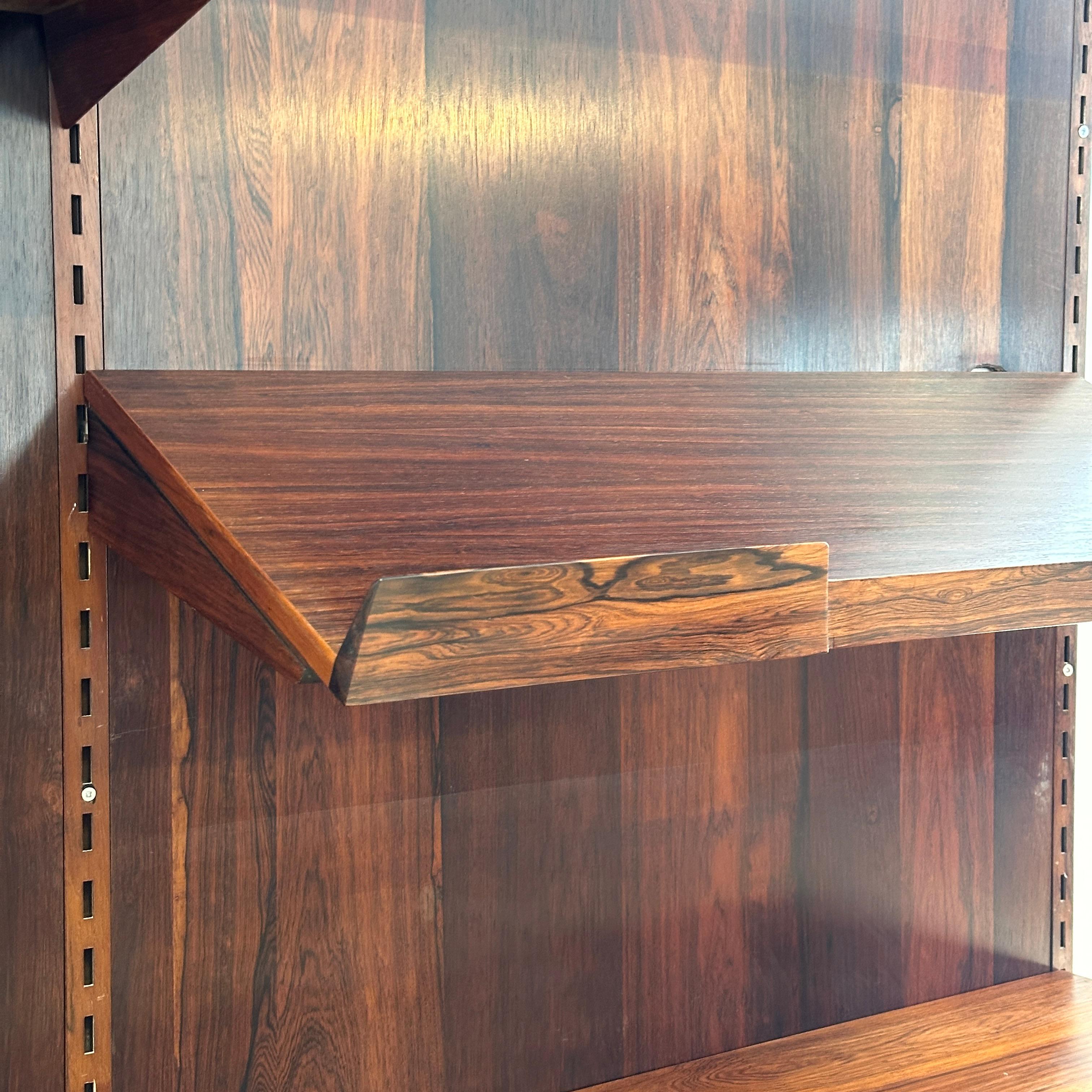 Rosewood Wall Unit by Kai Kristiansen for FM Møbler, 1960s 5