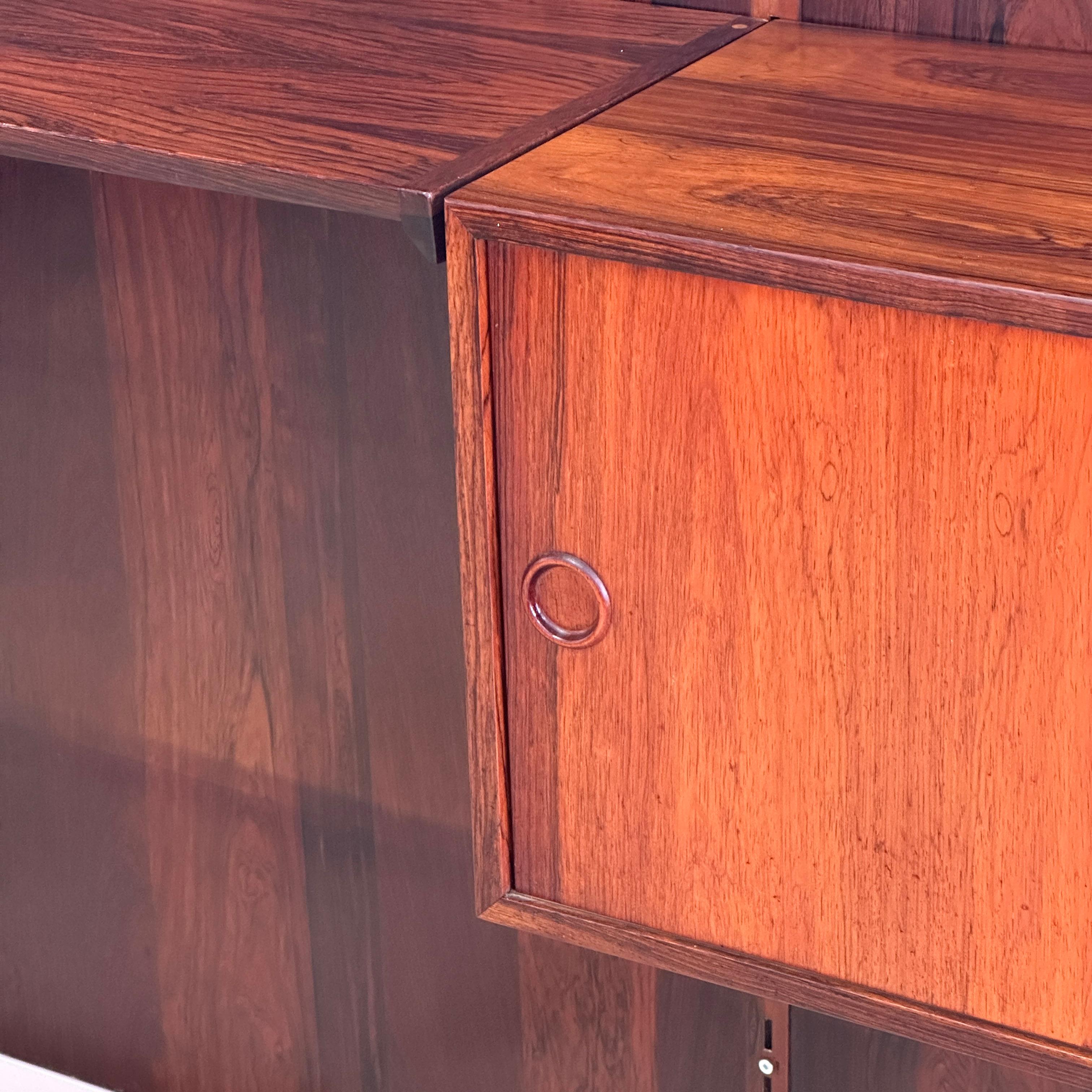 Rosewood Wall Unit by Kai Kristiansen for FM Møbler, 1960s 7