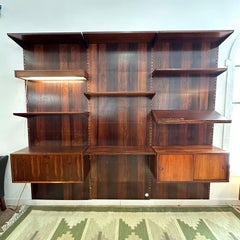 Rosewood Wall Unit by Kai Kristiansen for FM Møbler, 1960s