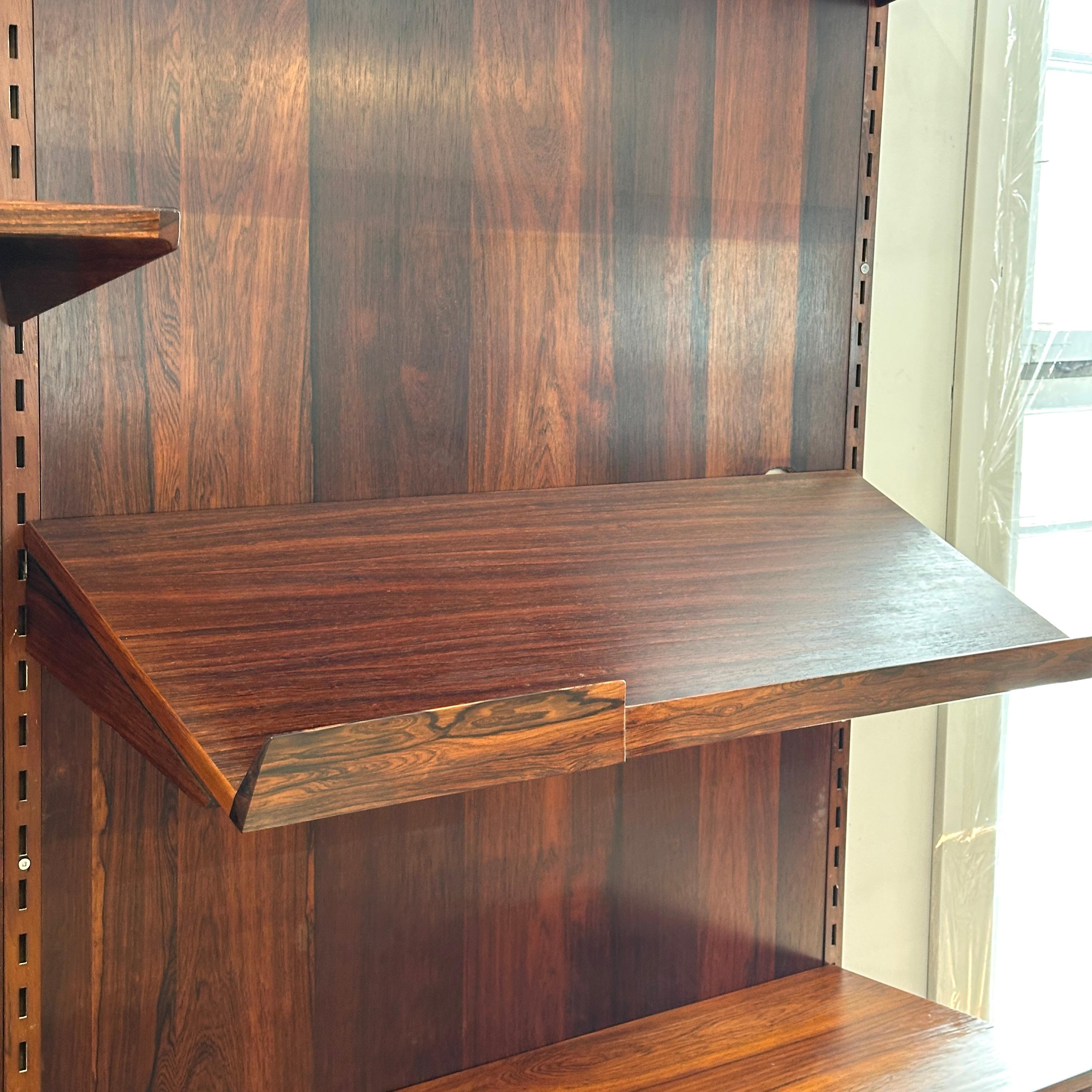 Rosewood Wall Unit by Kai Kristiansen for FM Møbler, 1960s 2