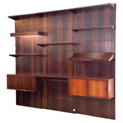 Rosewood Wall Unit by Kai Kristiansen for FM Møbler, 1960s