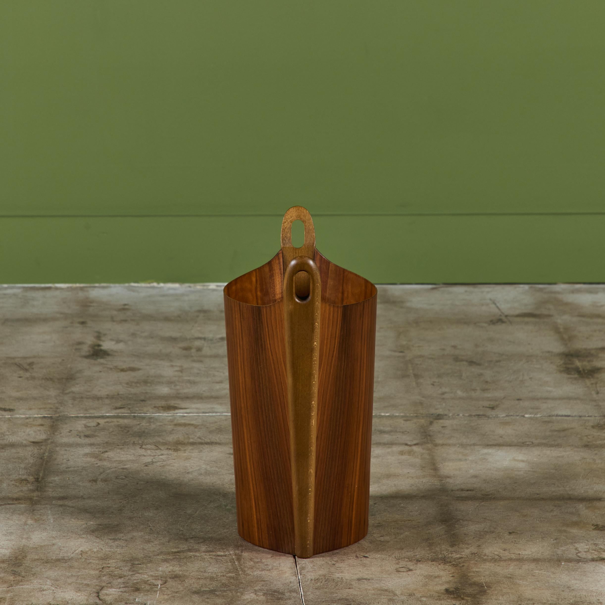 Wastebasket de bois de rose d' Einar Barnes pour P.S. Heggen 3
