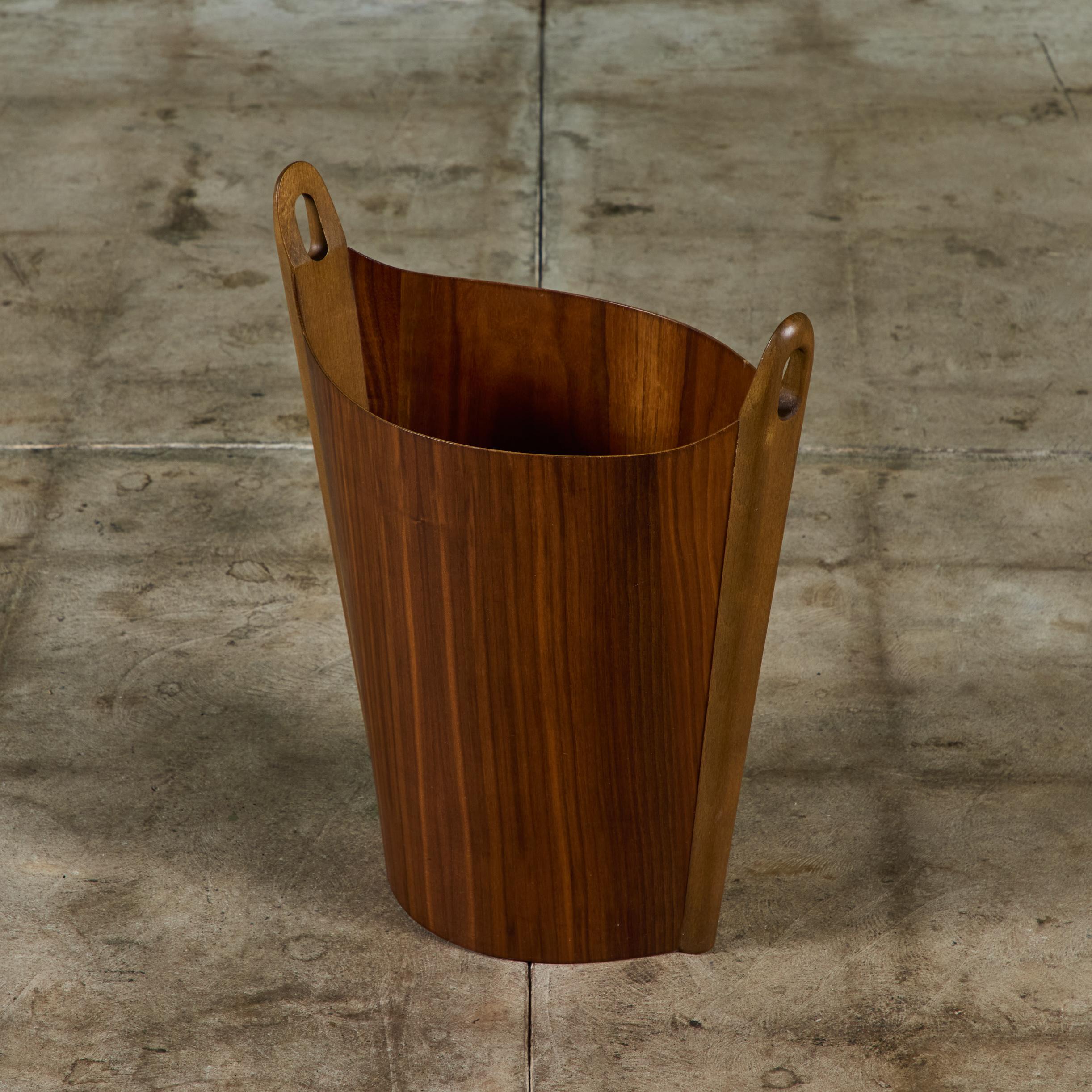 Wastebasket de bois de rose d' Einar Barnes pour P.S. Heggen 4
