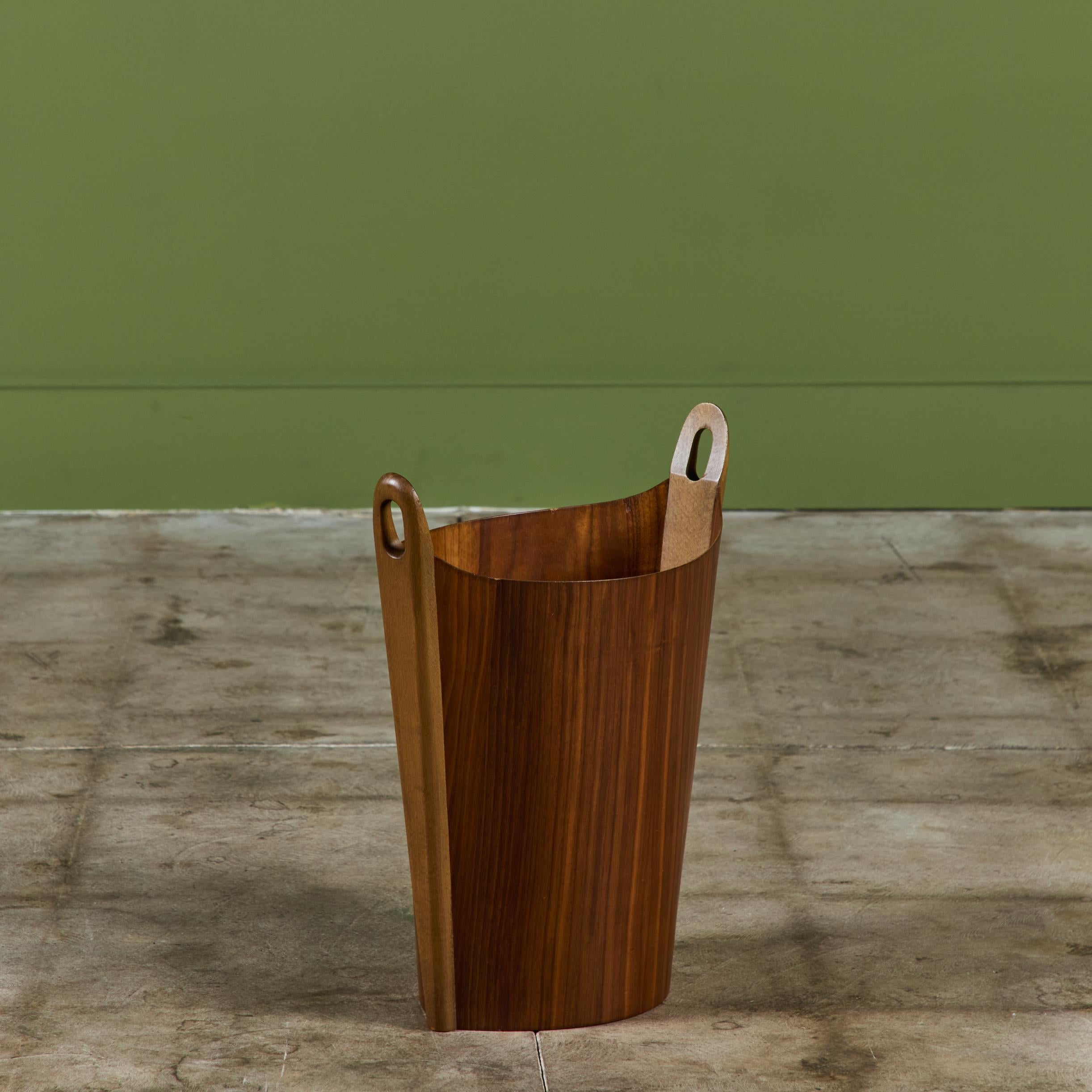 Norvégien Wastebasket de bois de rose d' Einar Barnes pour P.S. Heggen