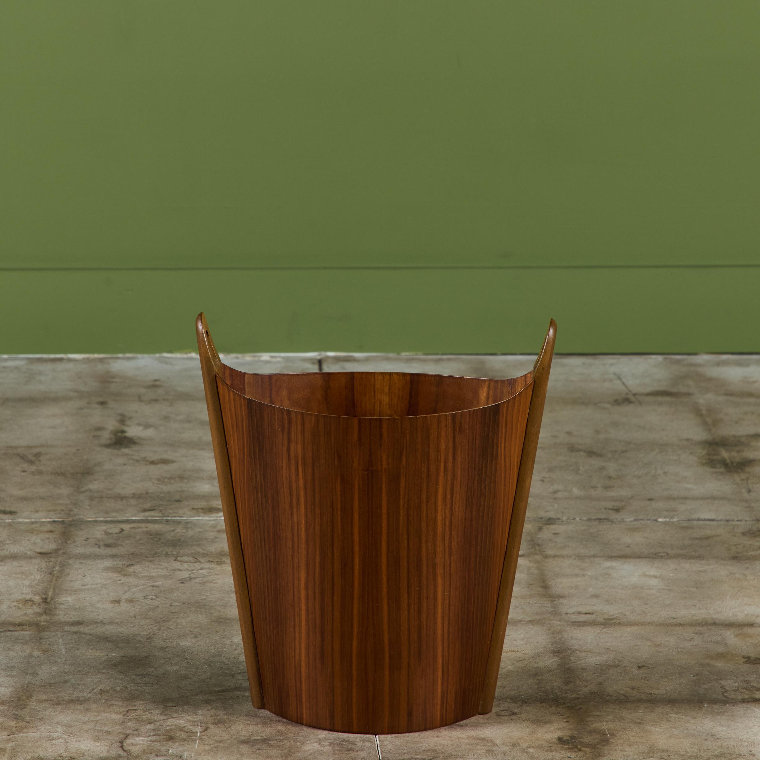 Wastebasket de bois de rose d' Einar Barnes pour P.S. Heggen 2