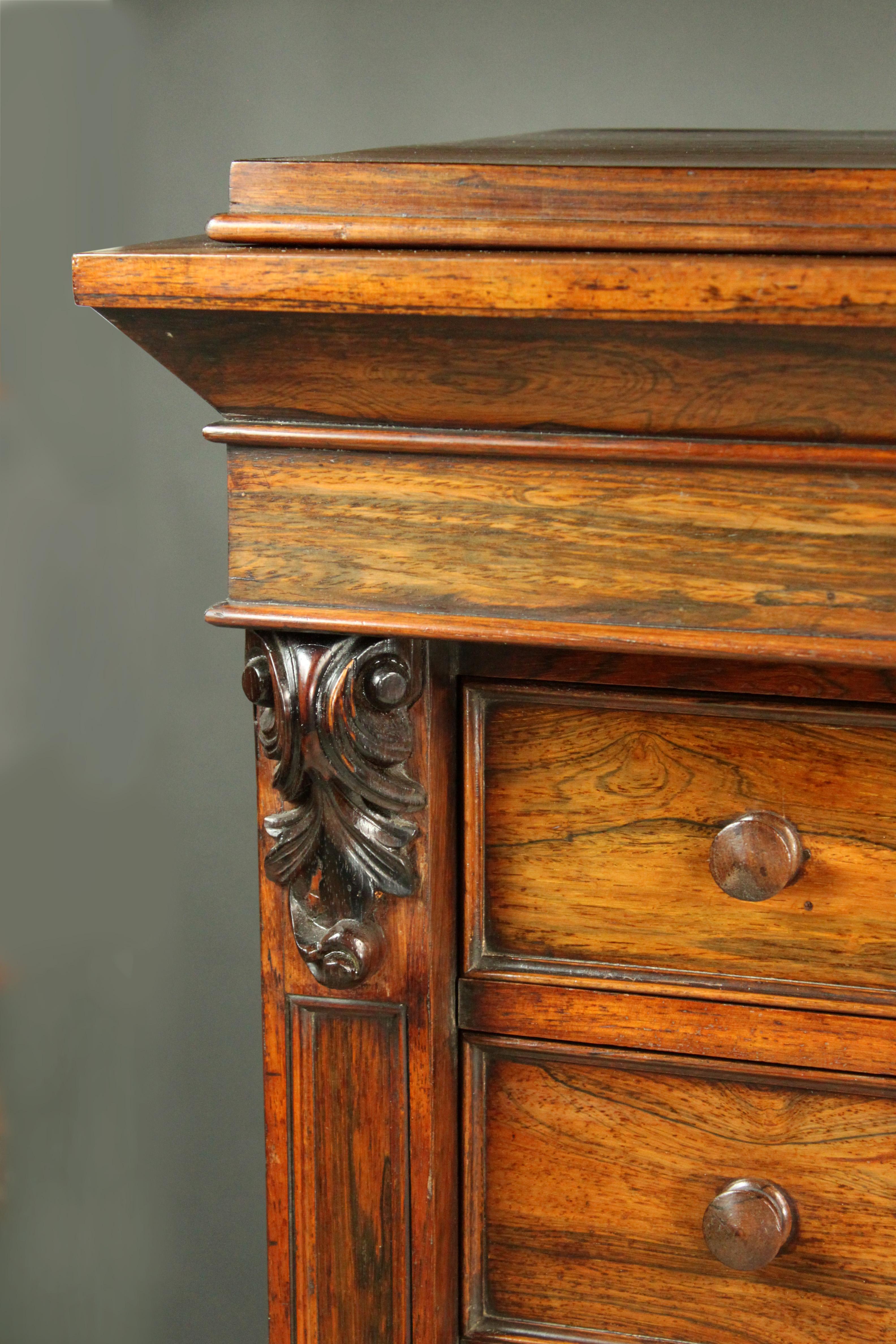 English Rosewood Wellington Chest For Sale