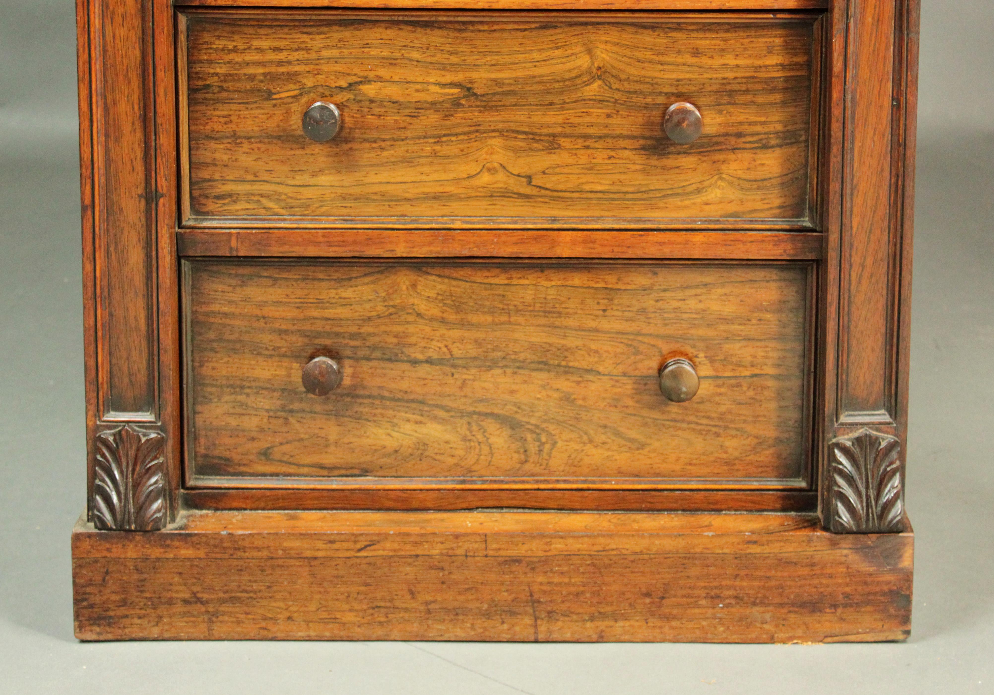 Rosewood Wellington Chest In Good Condition For Sale In Bradford-on-Avon, Wiltshire