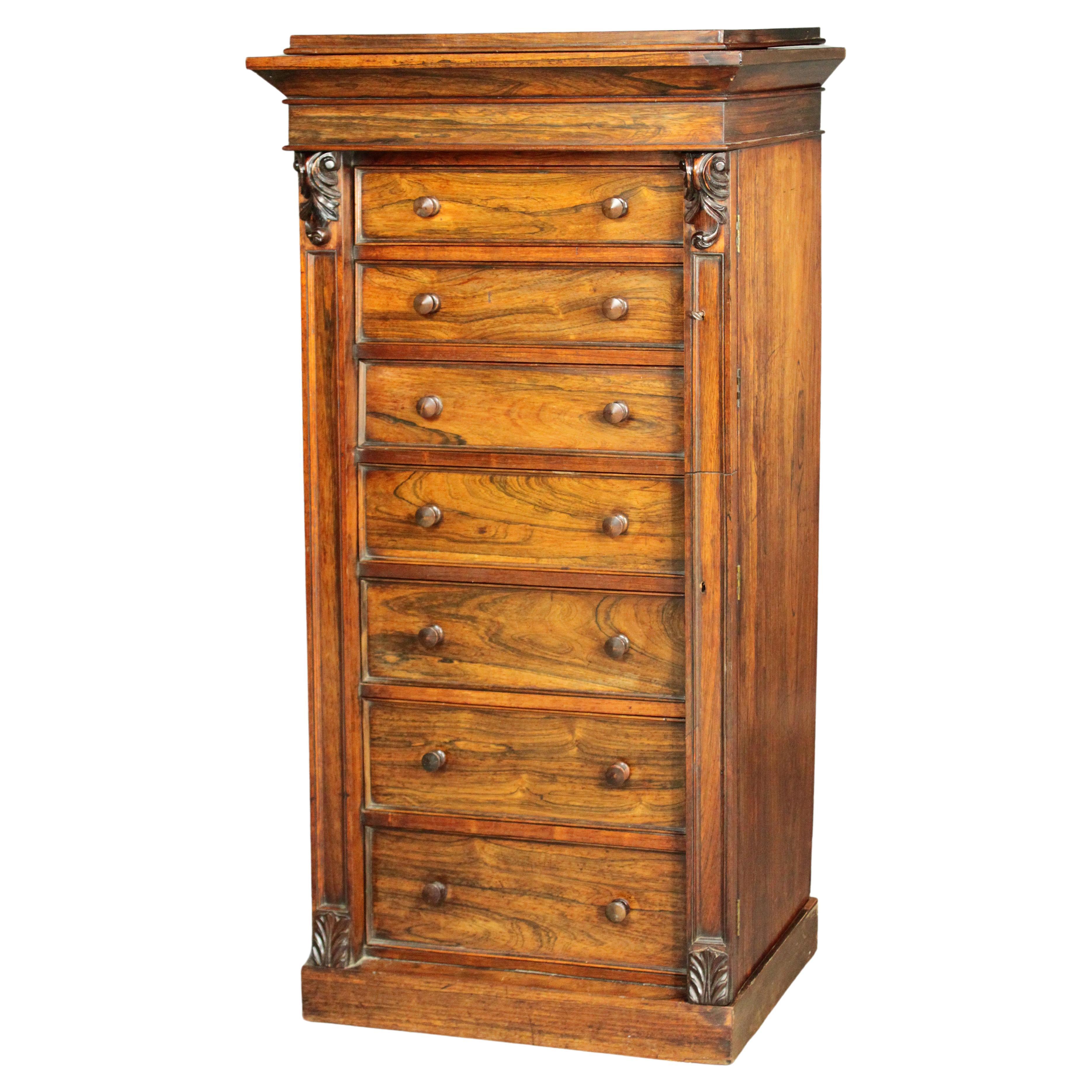 Rosewood Wellington Chest For Sale