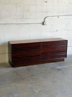 Rosewood Westnofa 8 Drawer Lowboy Storage Unit Mid-Century Modern Norway 1970s
