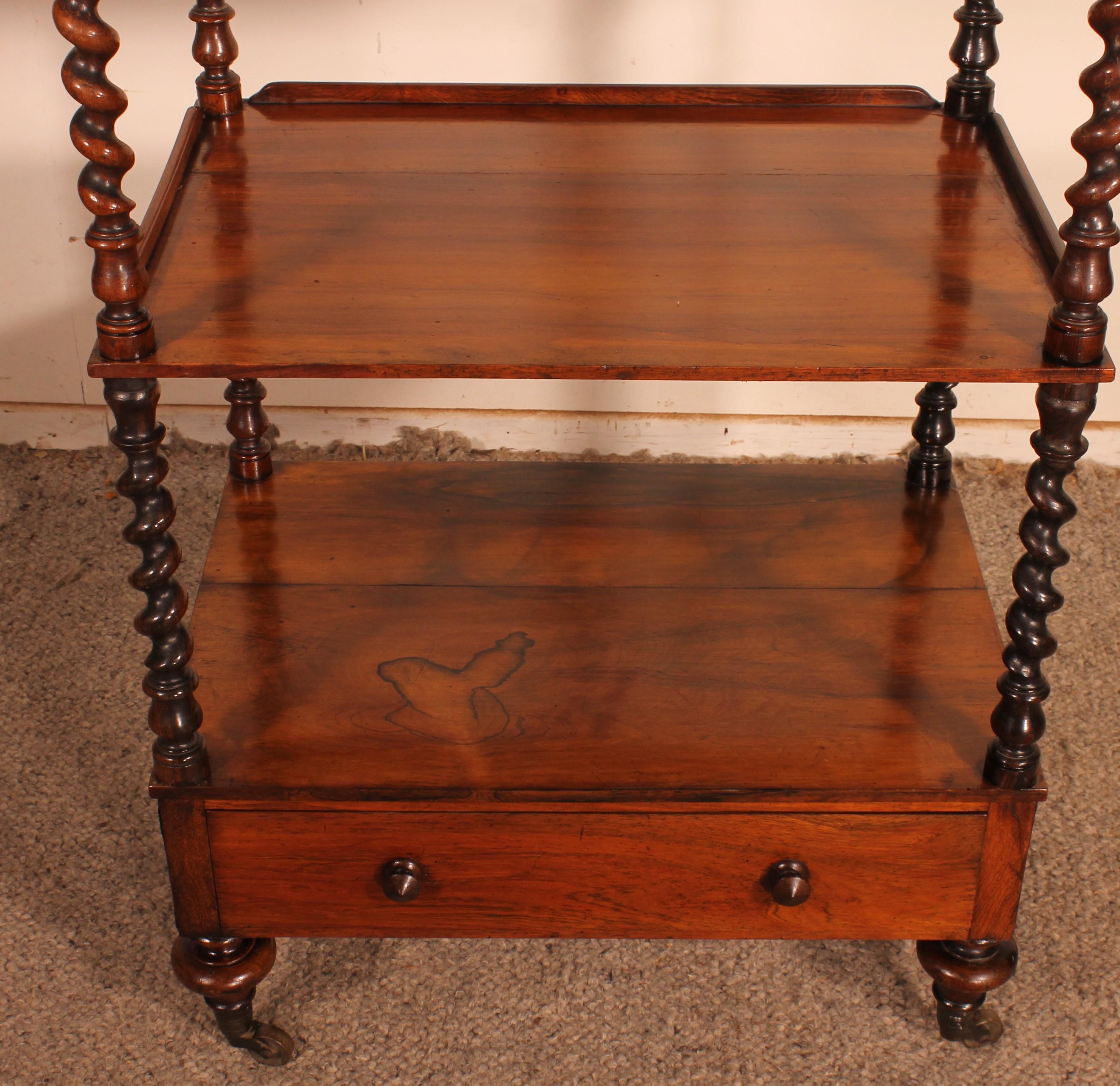 Rosewood Whatnot or Shelf from 19th Century, England In Good Condition In Brussels, Brussels