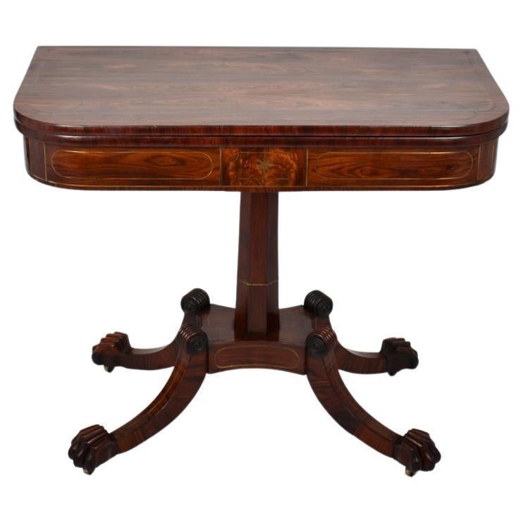 Rosewood William IV Tea Table, circa 1840 For Sale