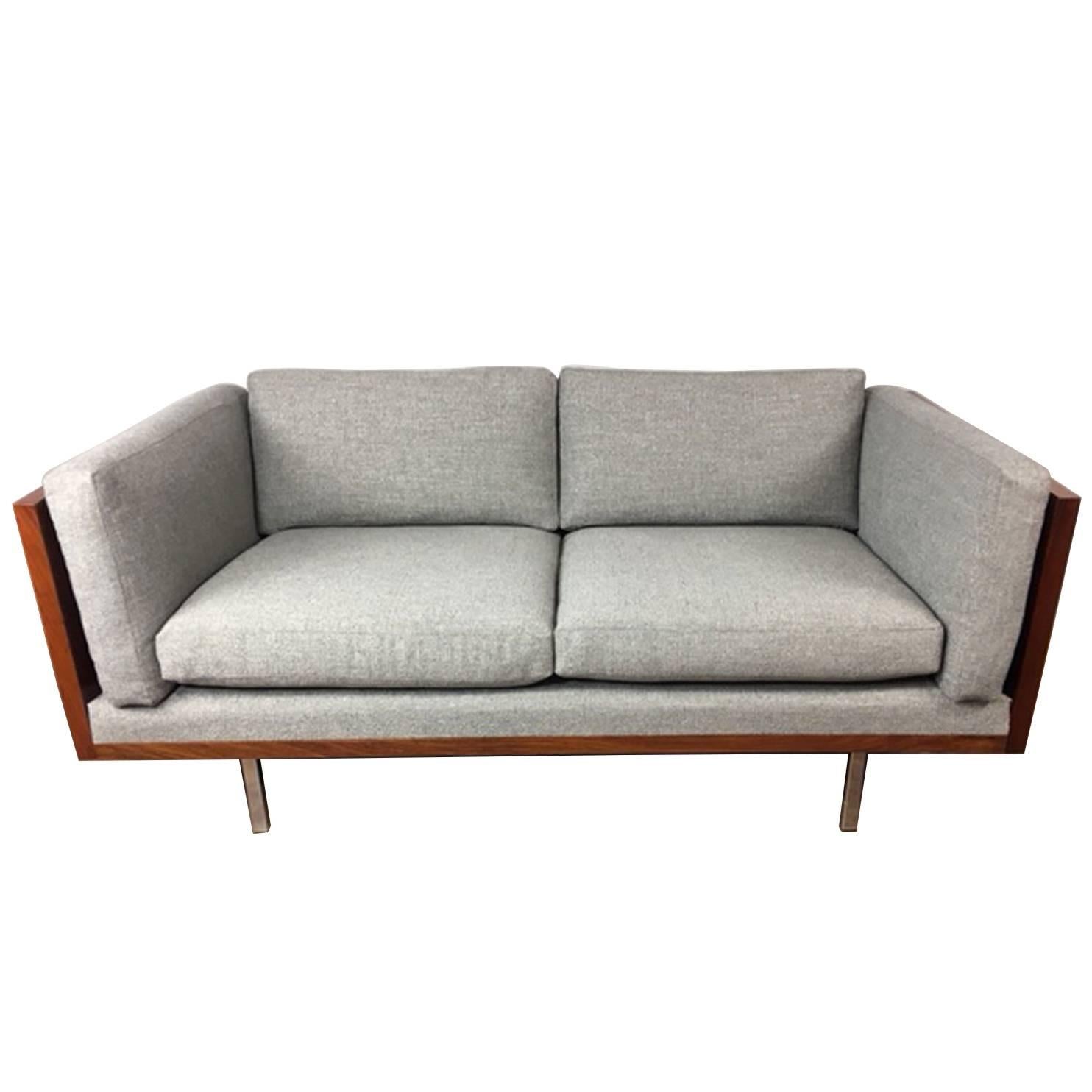 Rosewood Wrapped Low Back Loveseat by Komfort