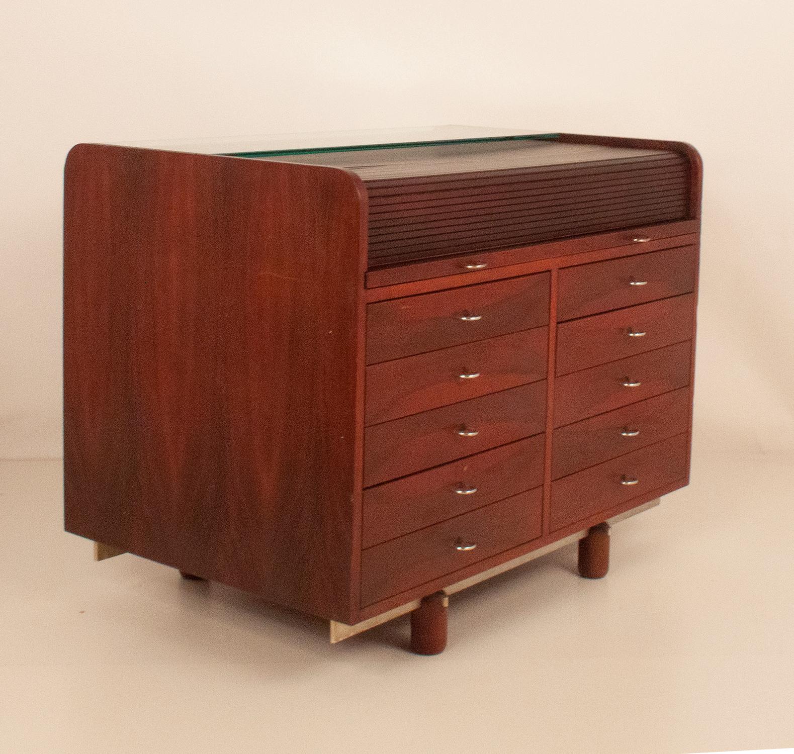 Hardwood Writing Desk Designed in 1960's by Gianfranco Frattini for Bernini 3