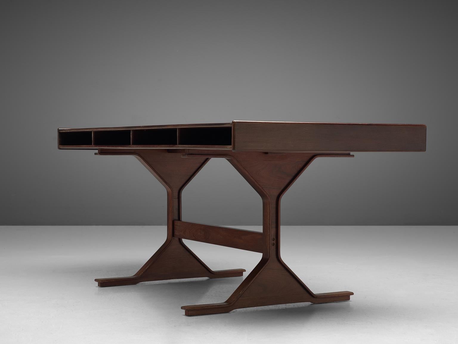 Mid-Century Modern Rosewood Writing Table by Gianfranco Frattini