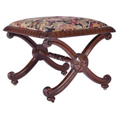 Rosewood X-Frame Stool