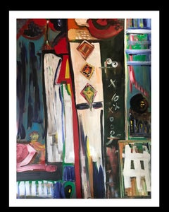 Roshan 10 Inside Color Factory of Cometas- original abstract Vertical