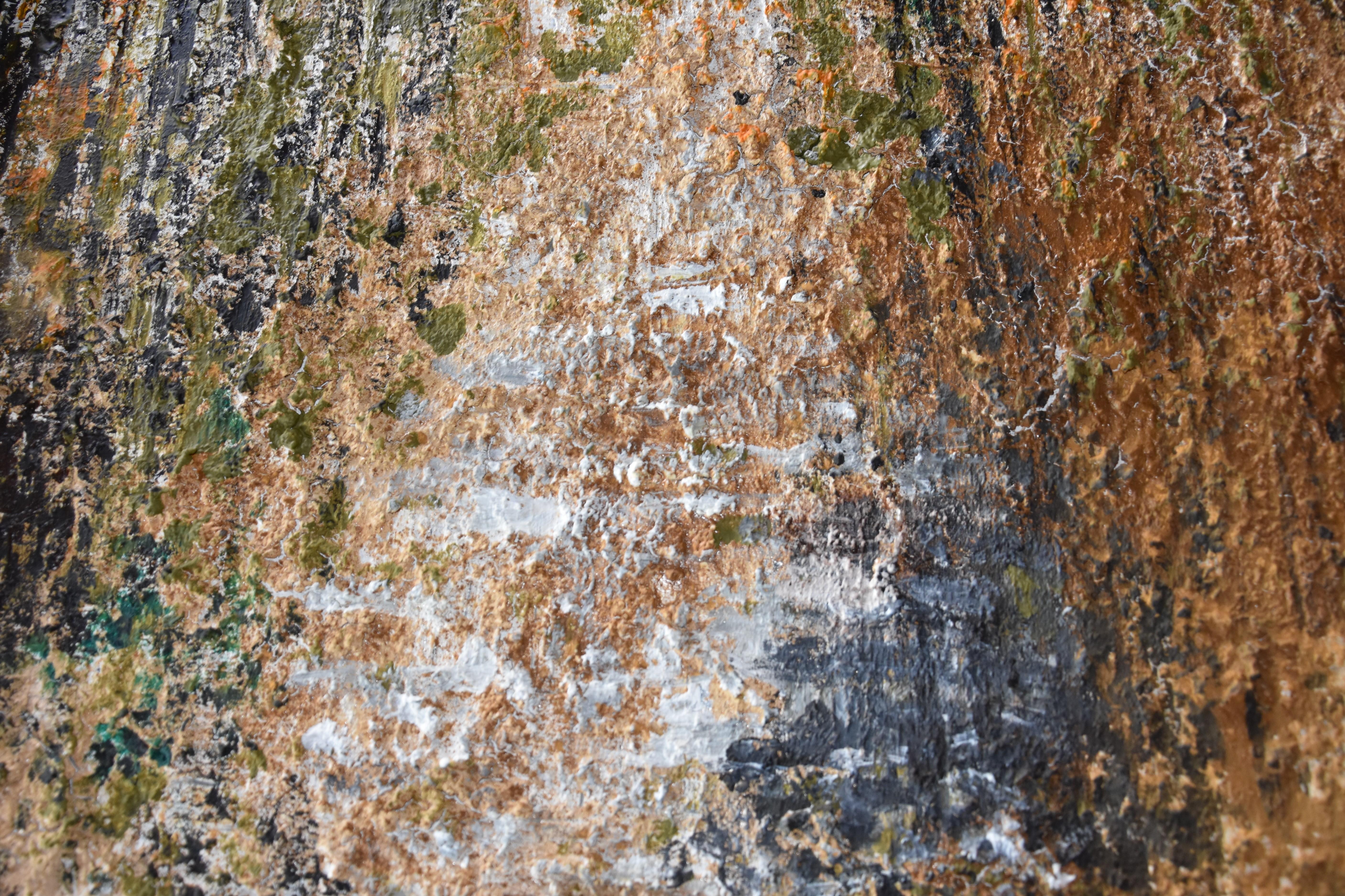 Roshan  ROAD Vertical UPLOADED.paysage peinture contemporaine originale - Expressionnisme abstrait Painting par ROSHAN
