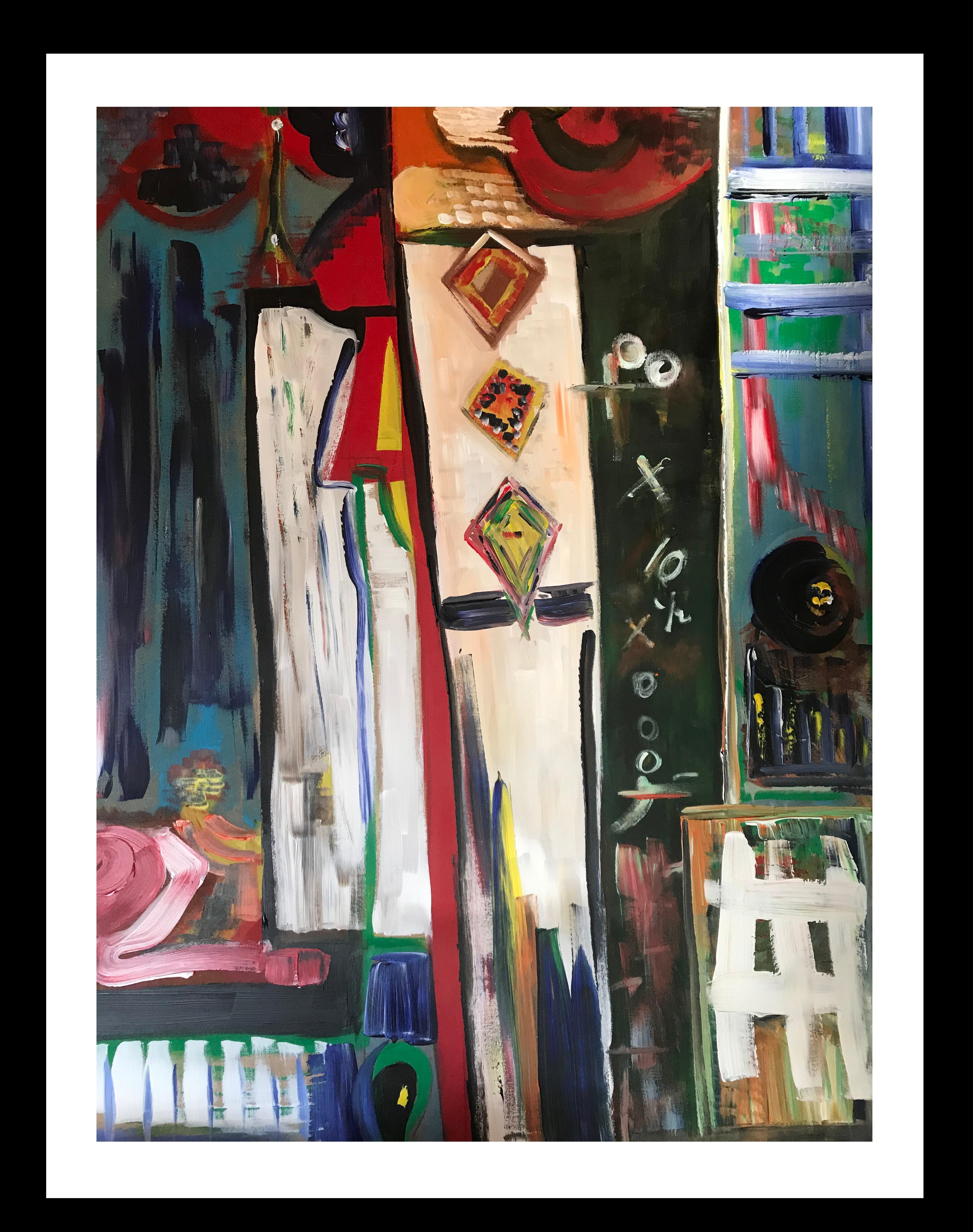 Abstract Painting di ROSHAN - Roshan  All'interno  Colore  Fabbrica di Comete - estratto originale  Verticale