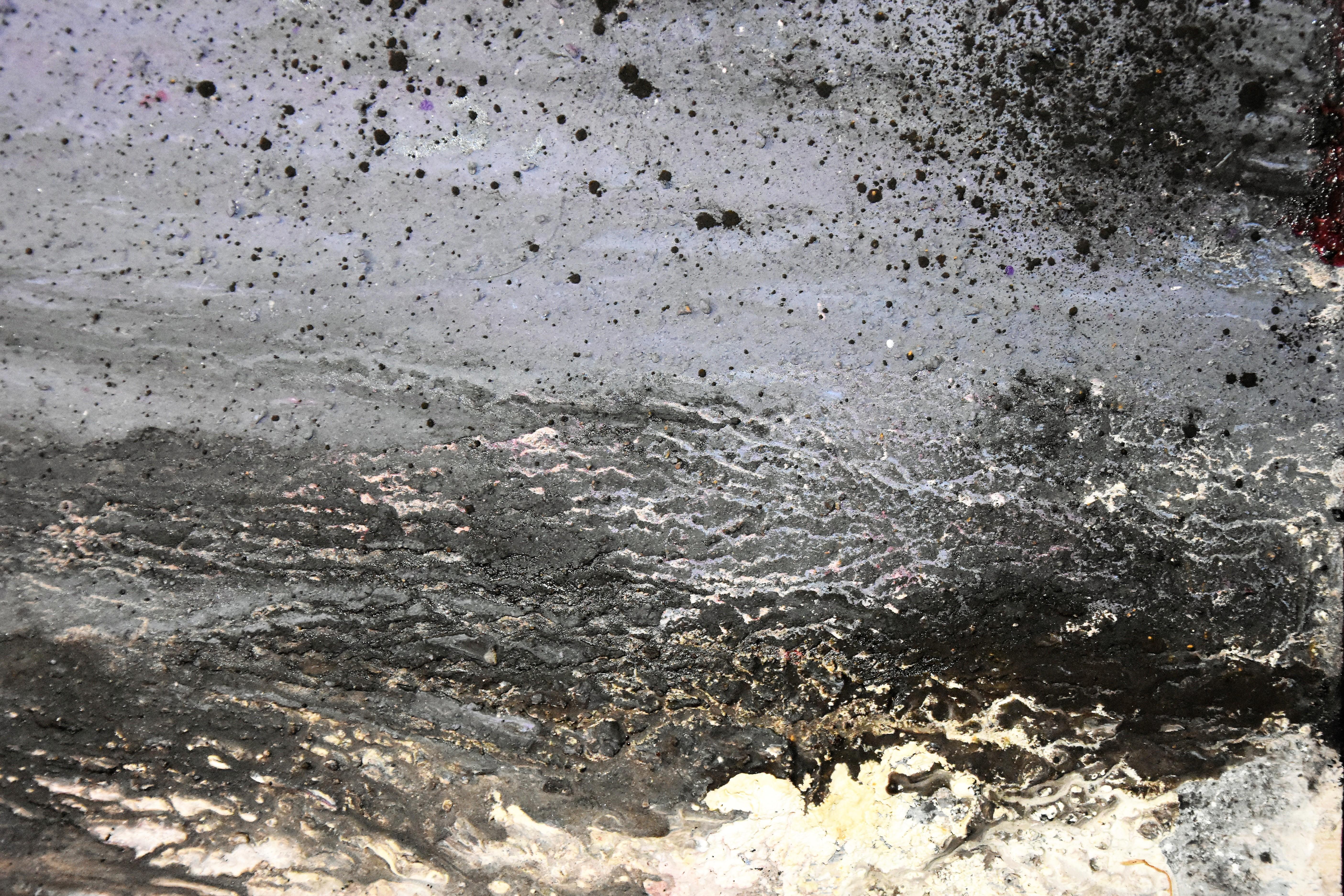 Roshan  Oceano Lunare  Paesaggio originale contemporaneo dipinto a tecnica mista - Painting Espressionismo astratto di ROSHAN