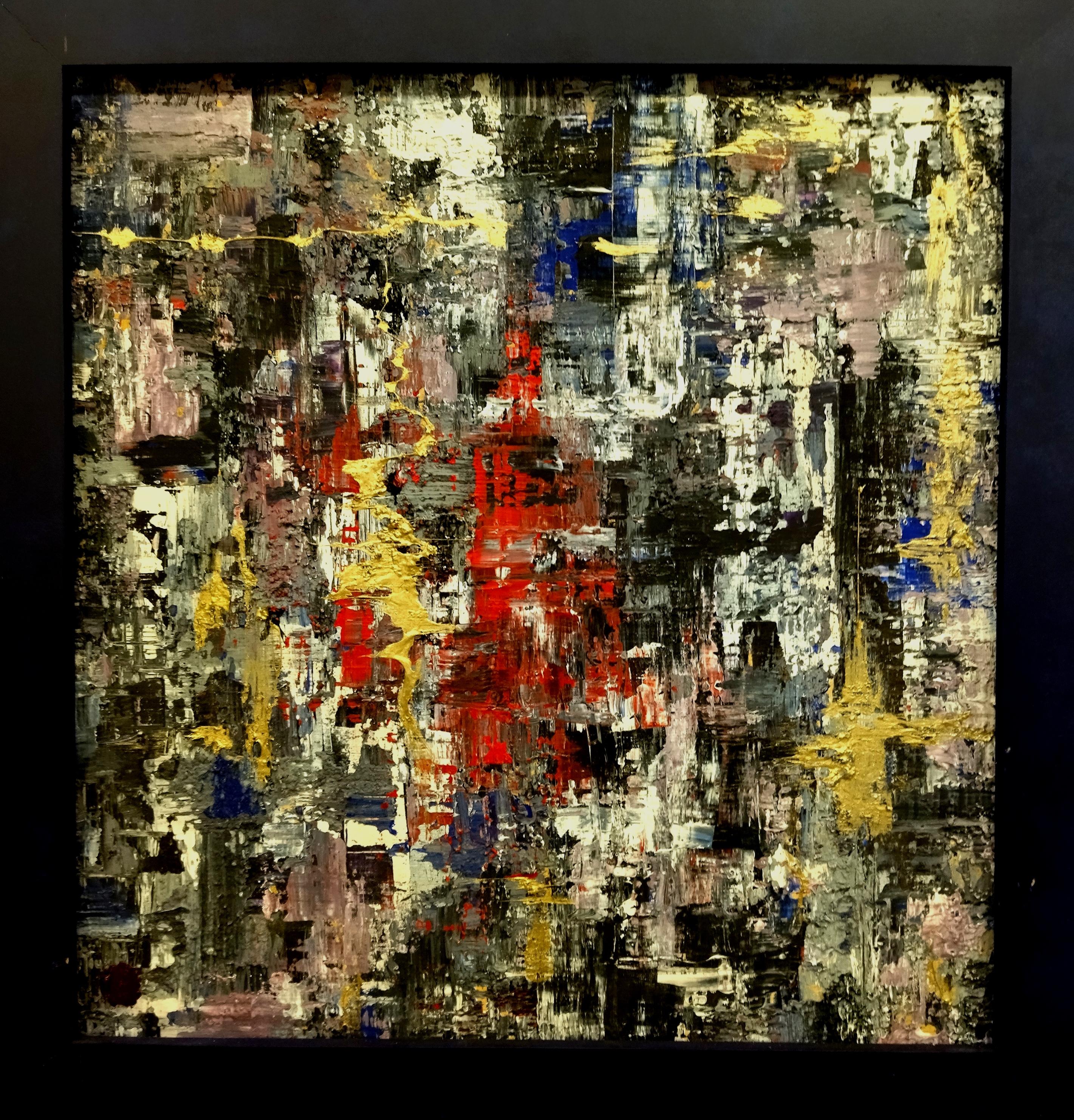 Roshan  Piazza CITY. originale  pittura contemporanea a tecnica mista - Painting di ROSHAN