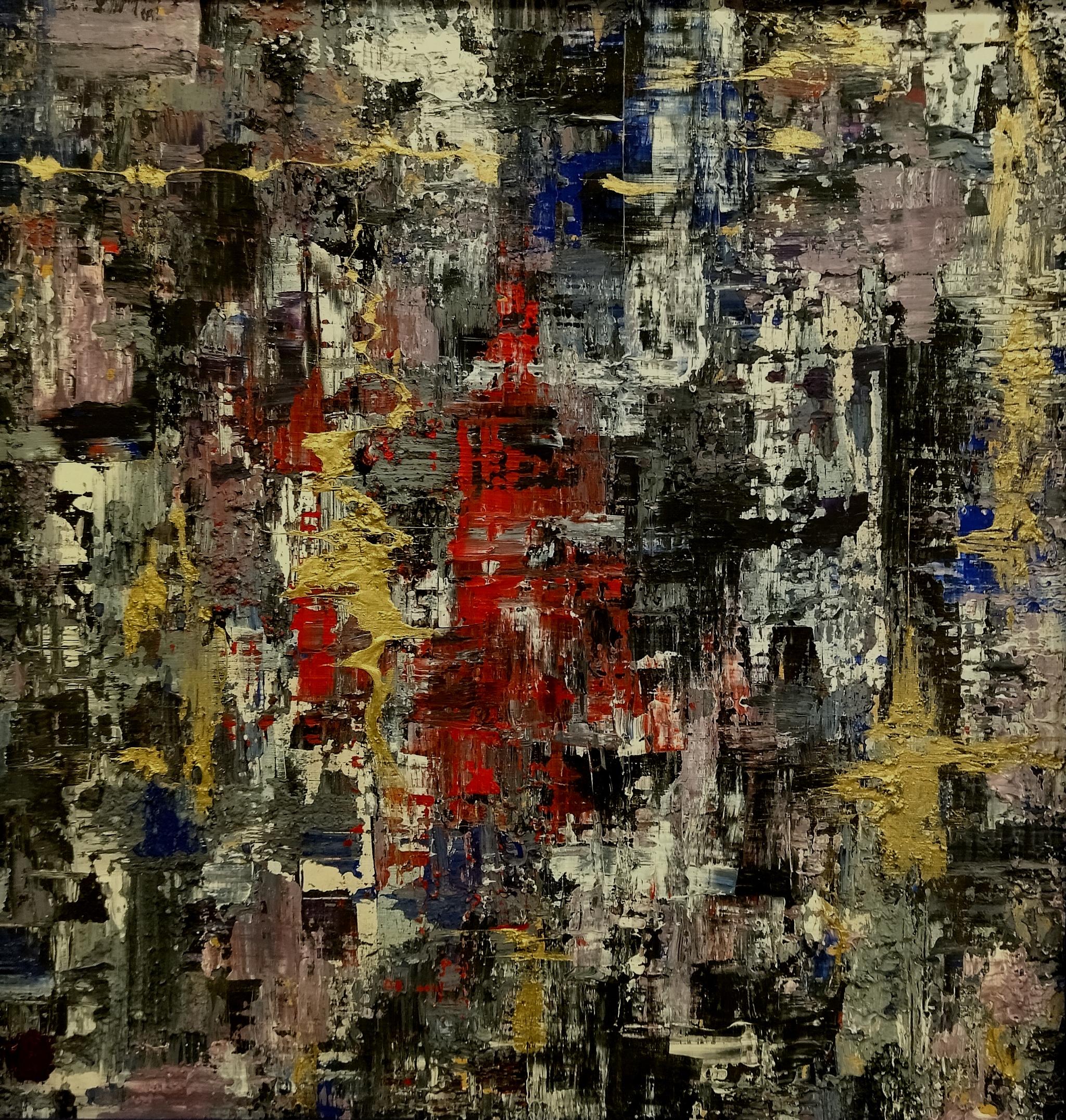 Roshan  Piazza CITY. originale  pittura contemporanea a tecnica mista - Painting Espressionismo astratto di ROSHAN