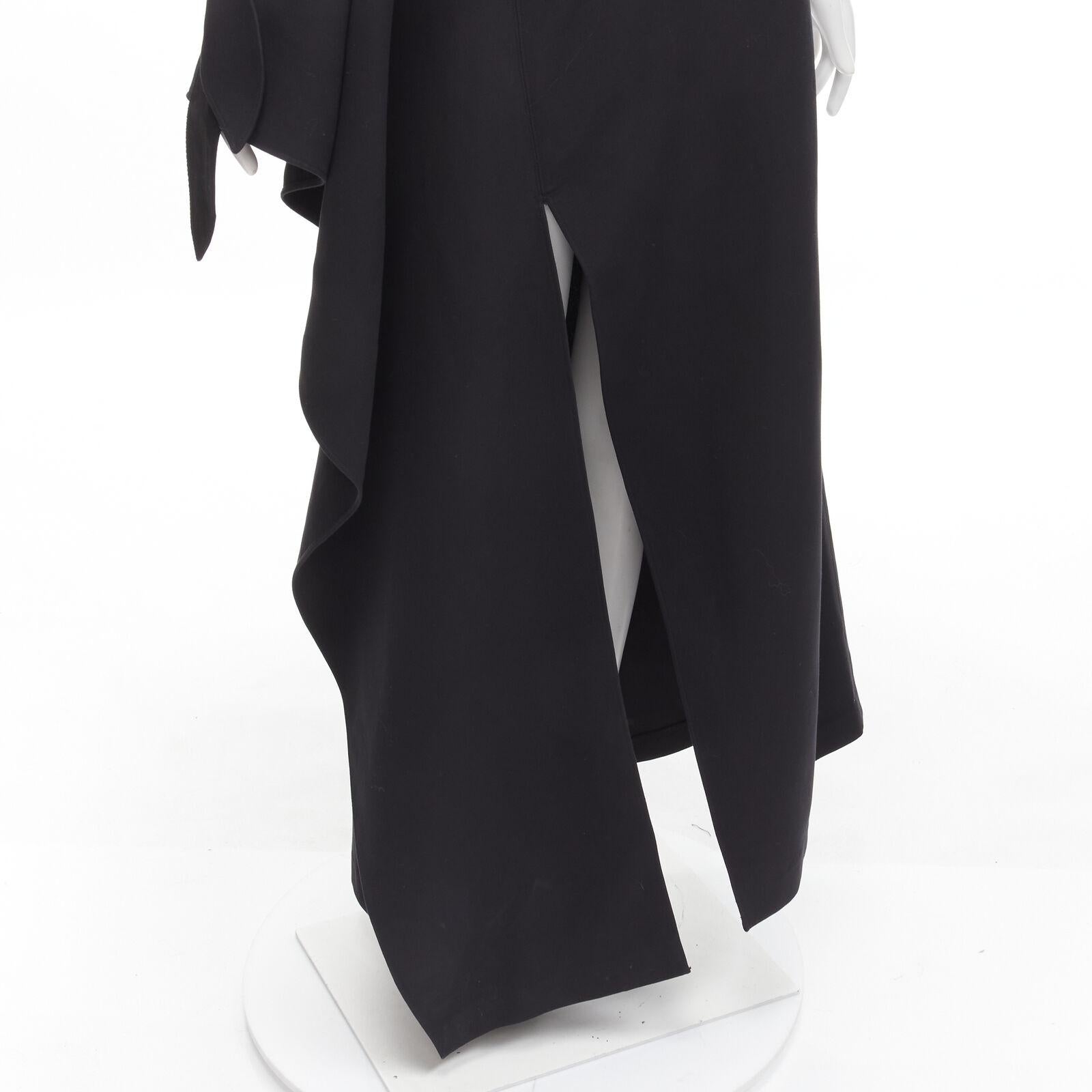 ROSIE ASSOULIN 2015 Runway black cold shoulder high slit halter gown dress US2 S For Sale 5