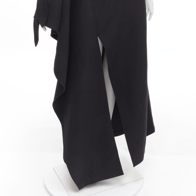 ROSIE ASSOULIN 2015 Pasarela negro hombros fríos abertura alta vestido halter US2 S en venta 5