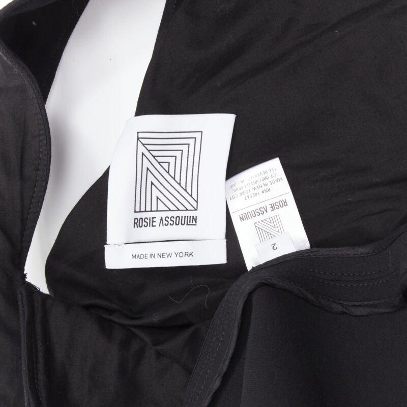 ROSIE ASSOULIN 2015 Pasarela negro hombros fríos abertura alta vestido halter US2 S en venta 6