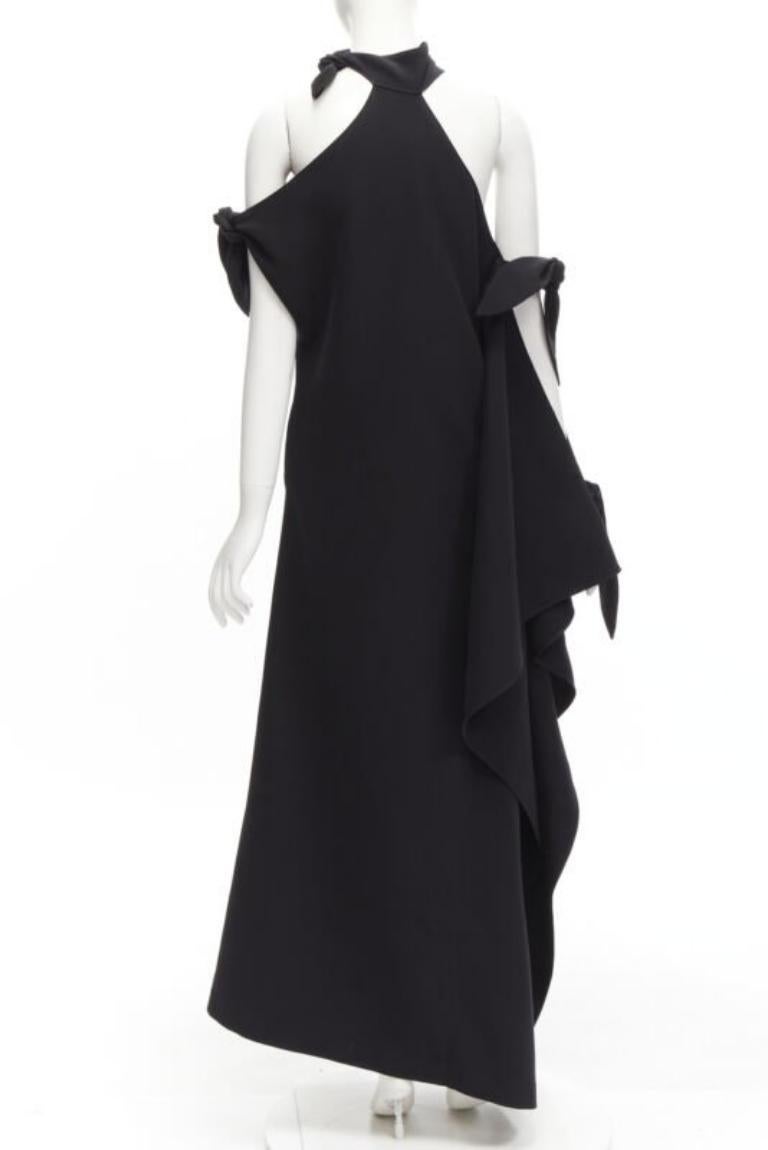 De las mujeres ROSIE ASSOULIN 2015 Pasarela negro hombros fríos abertura alta vestido halter US2 S en venta