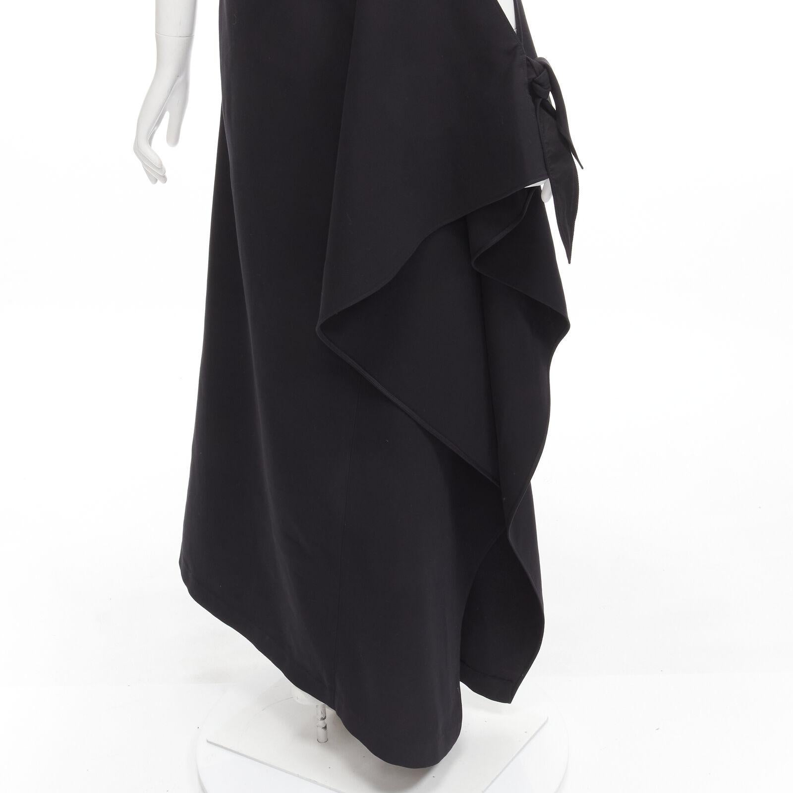 ROSIE ASSOULIN 2015 Runway black cold shoulder high slit halter gown dress US2 S For Sale 4